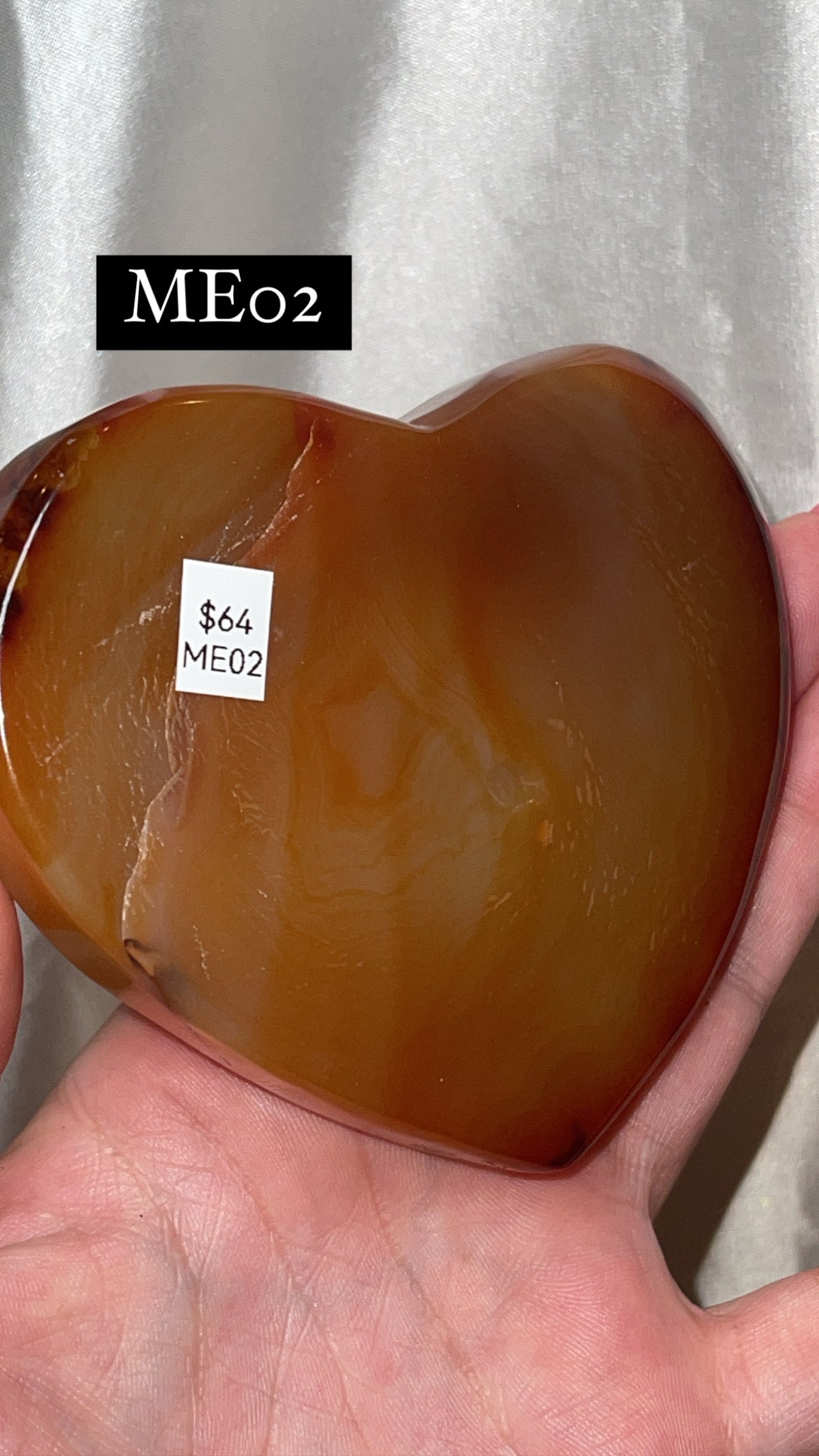 Druzy Carnelian Large Heart on Stand