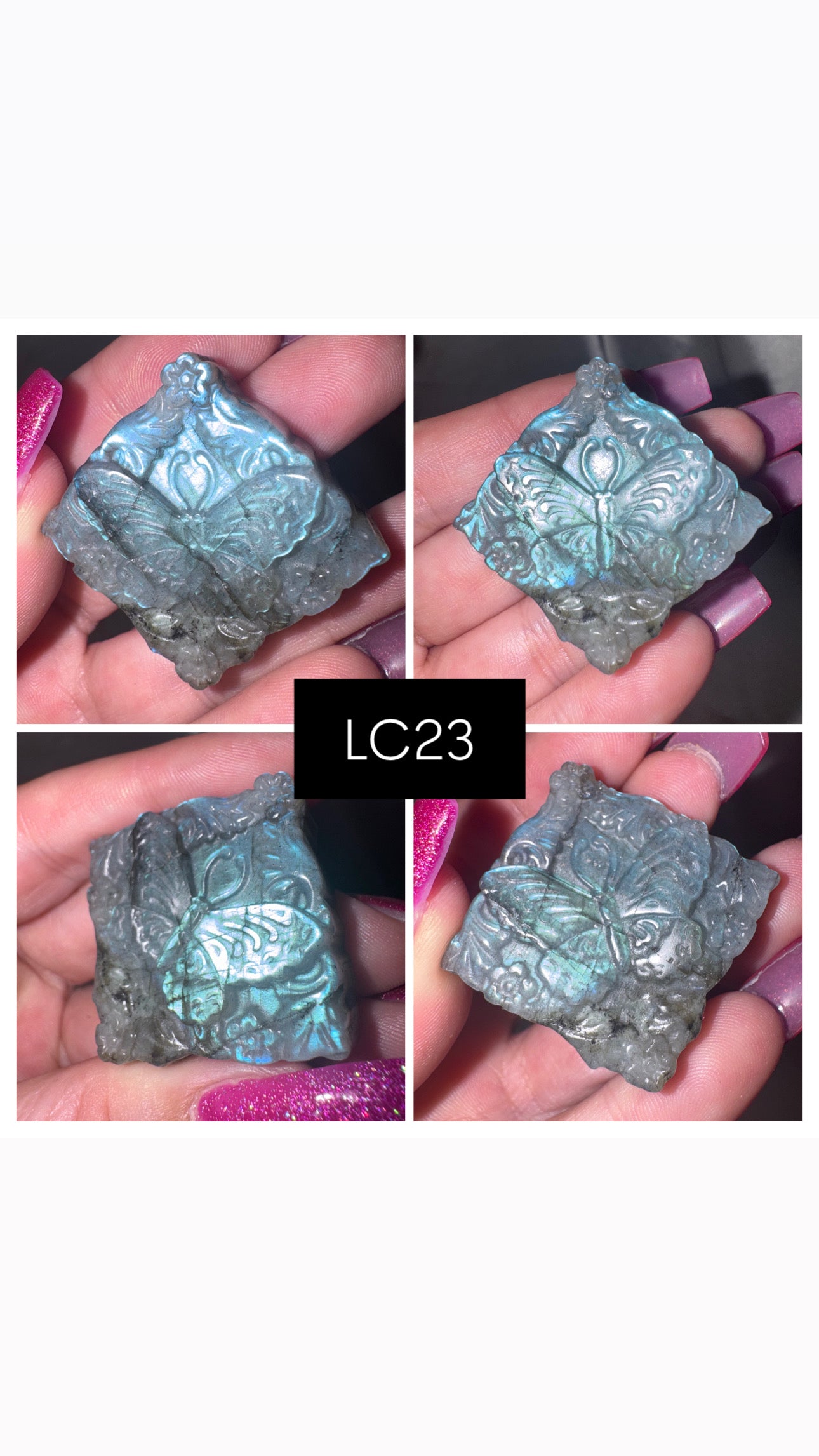 Labradorite Butterfly Carving