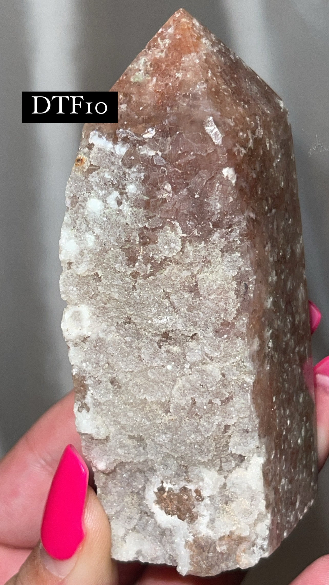 Druzy Sphalerite with Pink & Purple Fluorite Tower