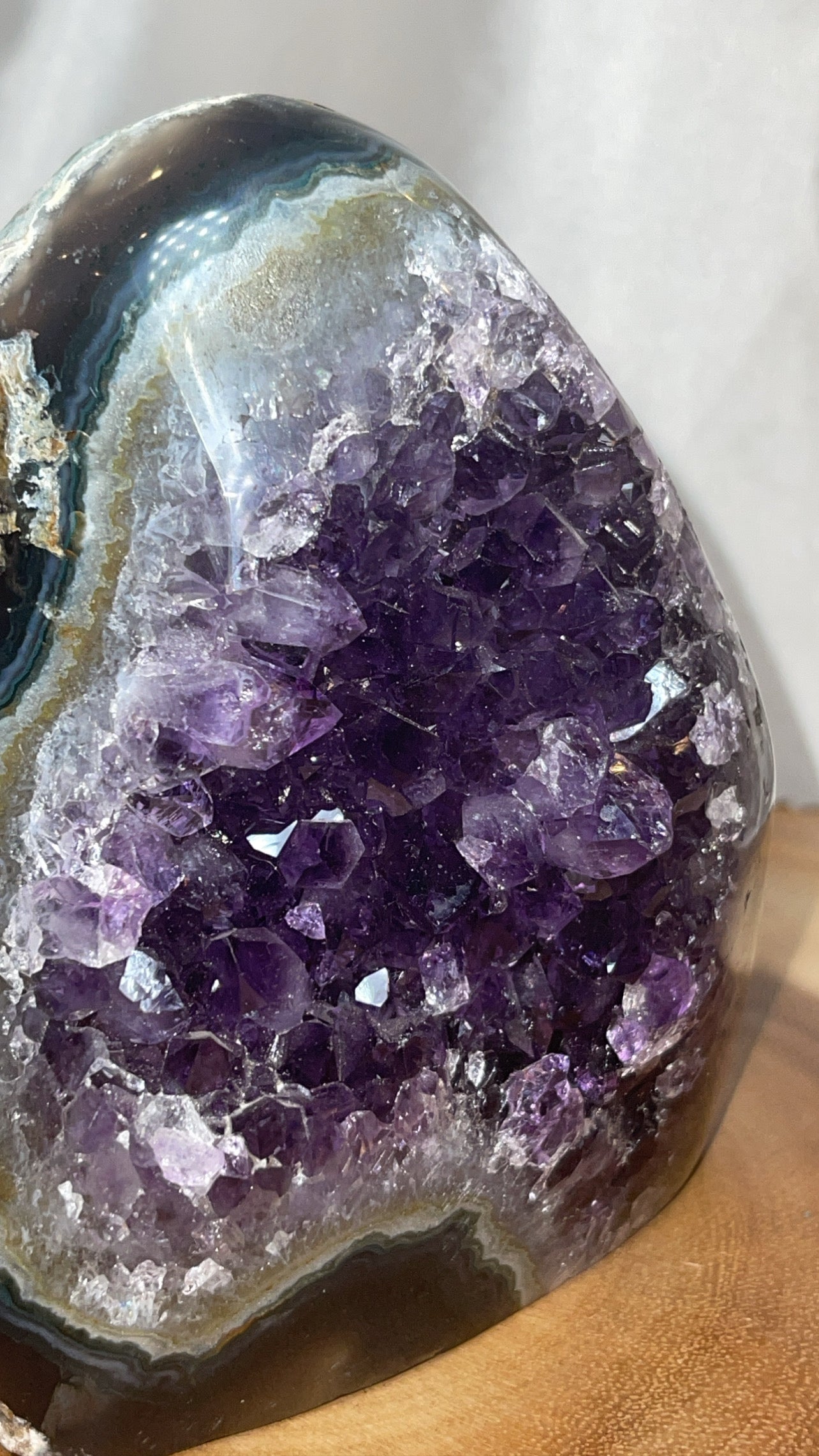 Amethyst with Agate Large Cutbase