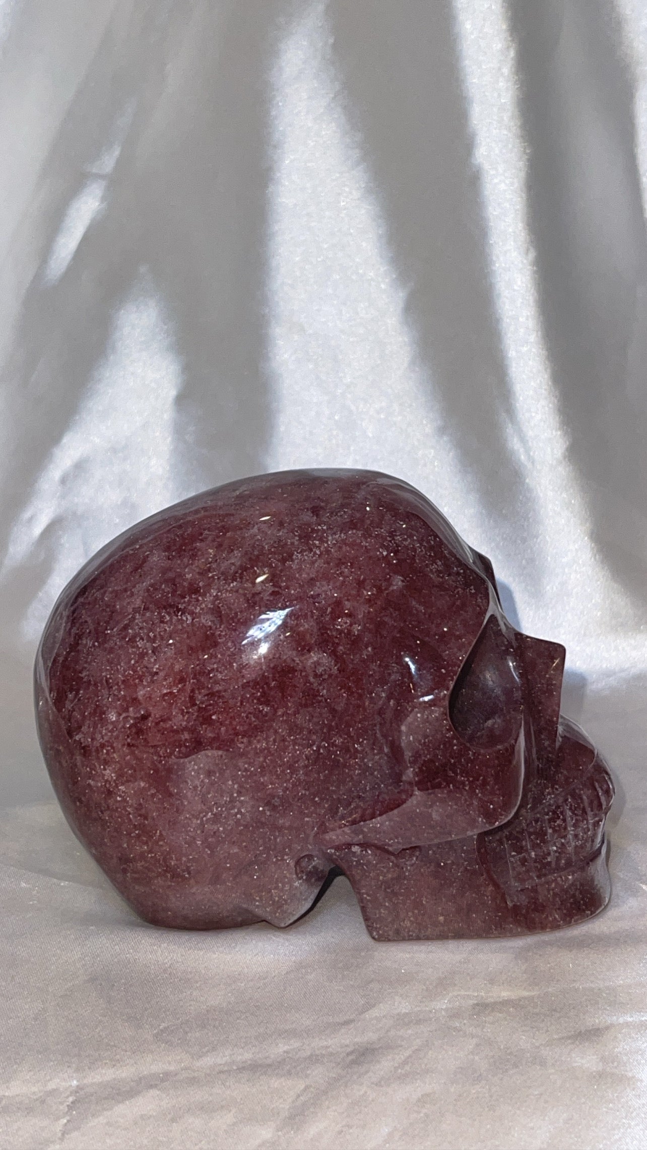 Strawberry Quartz AA XL Skull