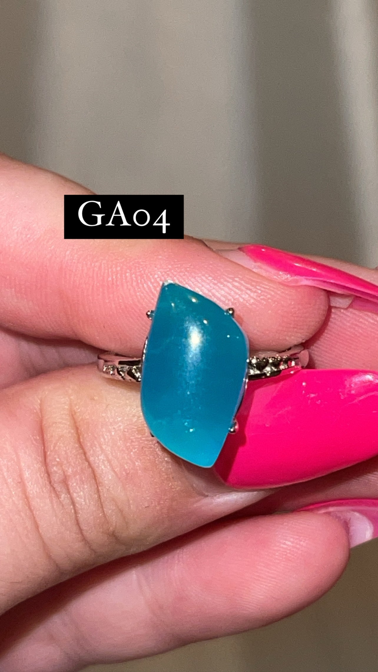 Gel Amazonite Adjustable Ring (Choose Your Own)