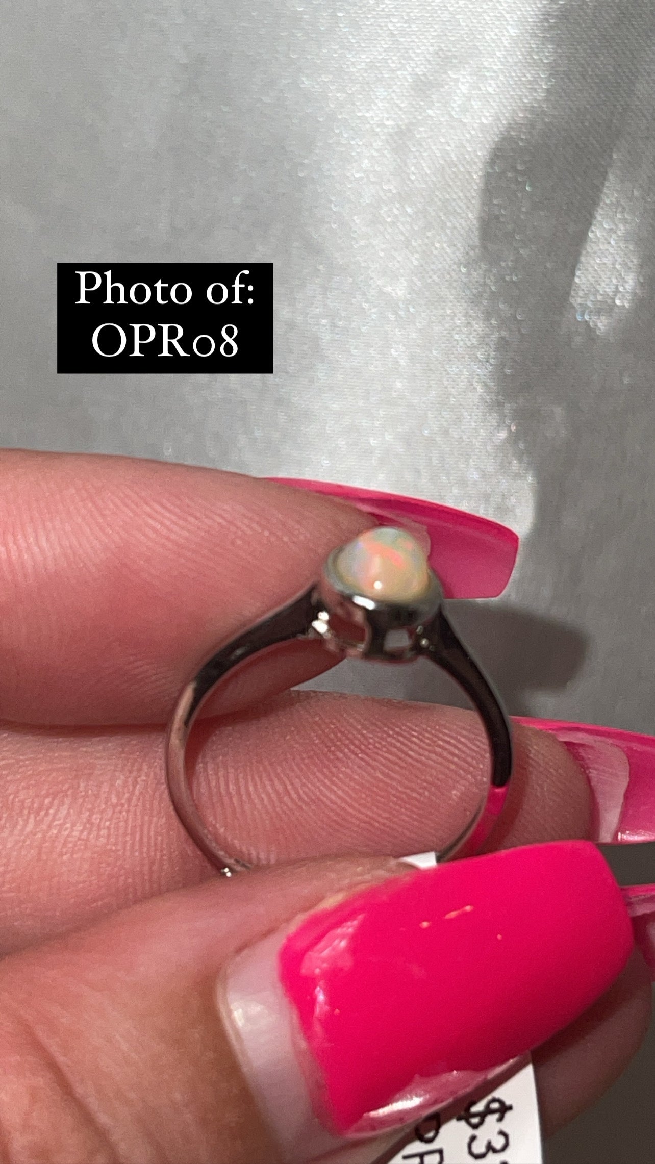 Ethiopian Welo Opal 925 Sterling Silver Adjustable Ring (Choose Your Own)