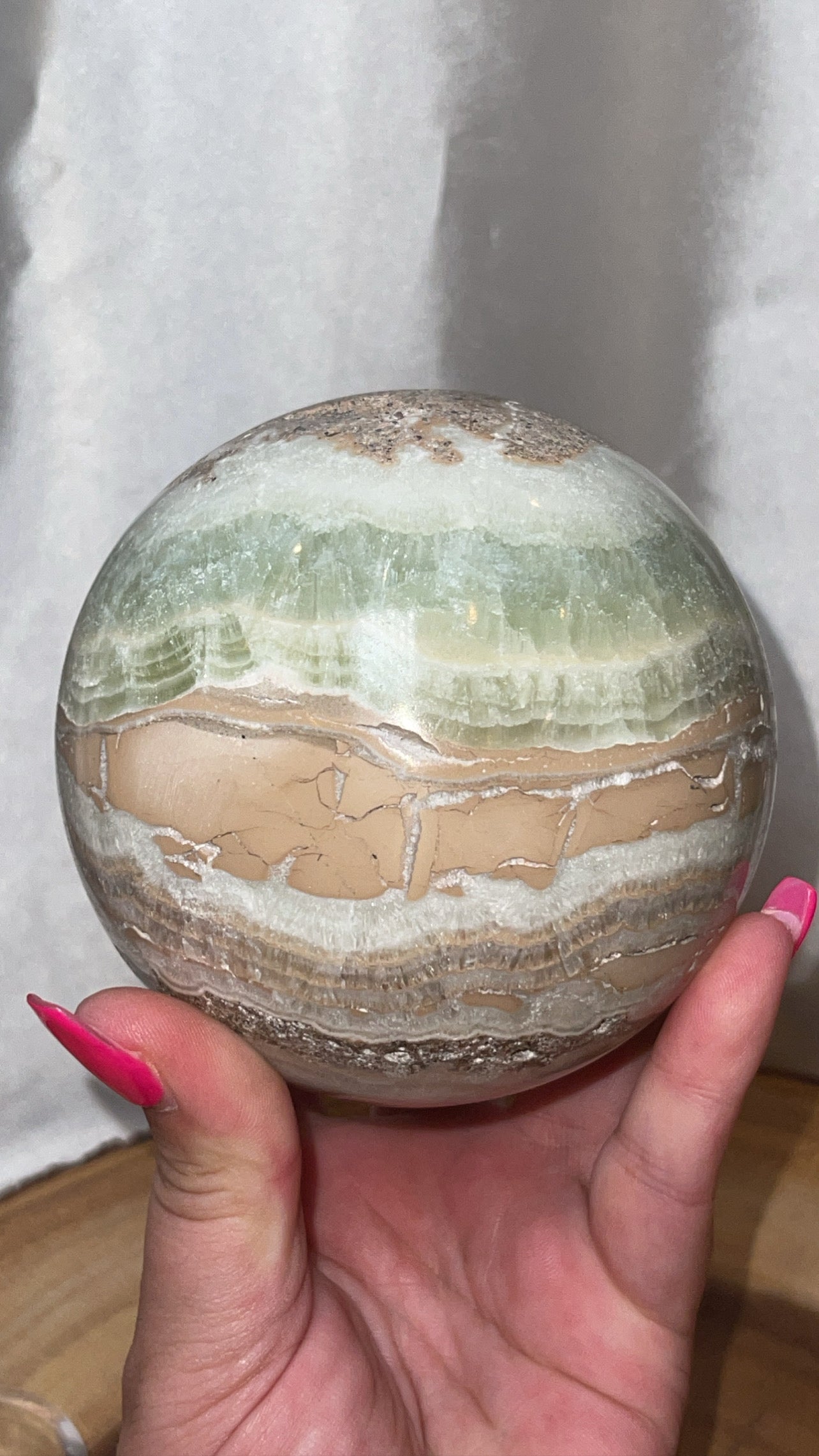 Blue Caribbean Calcite XL Sphere (93mm)