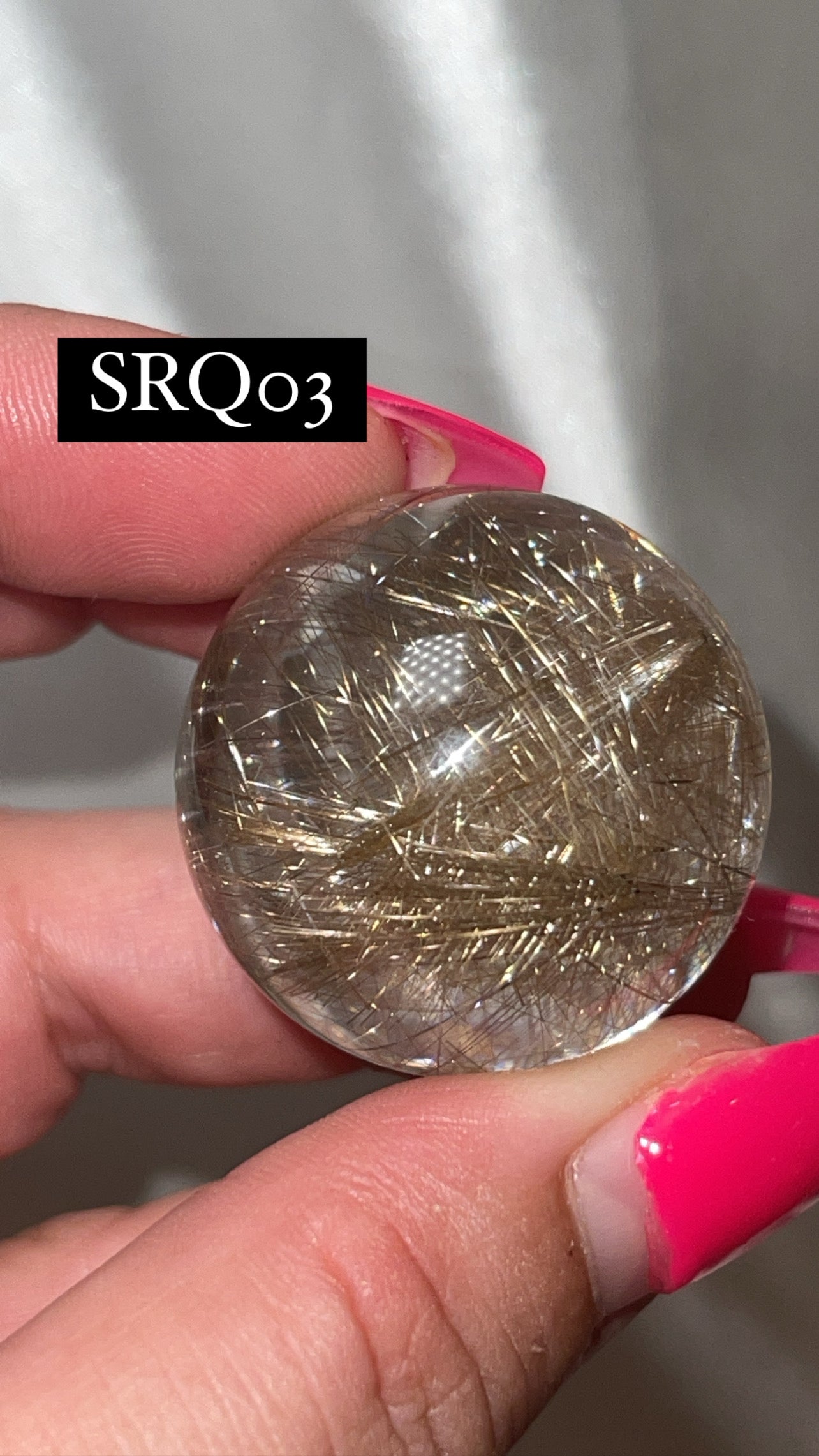 Silver Rutile Quartz AAA Sphere