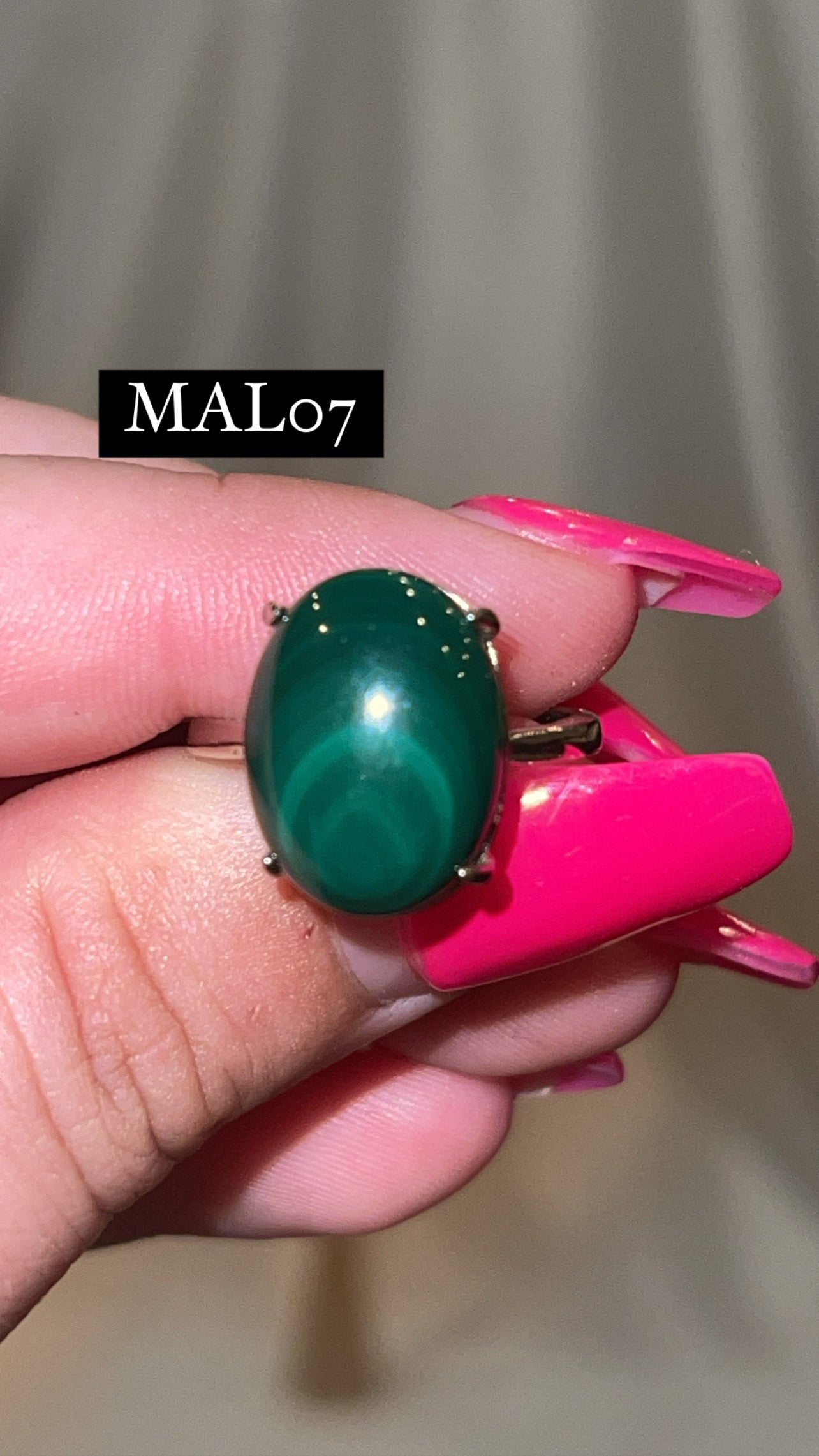 Malachite AAA Adjustable Ring (Choose Your Own)