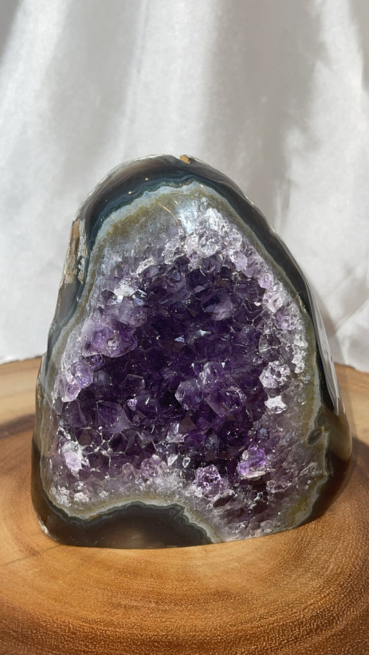 Amethyst with Agate Large Cutbase