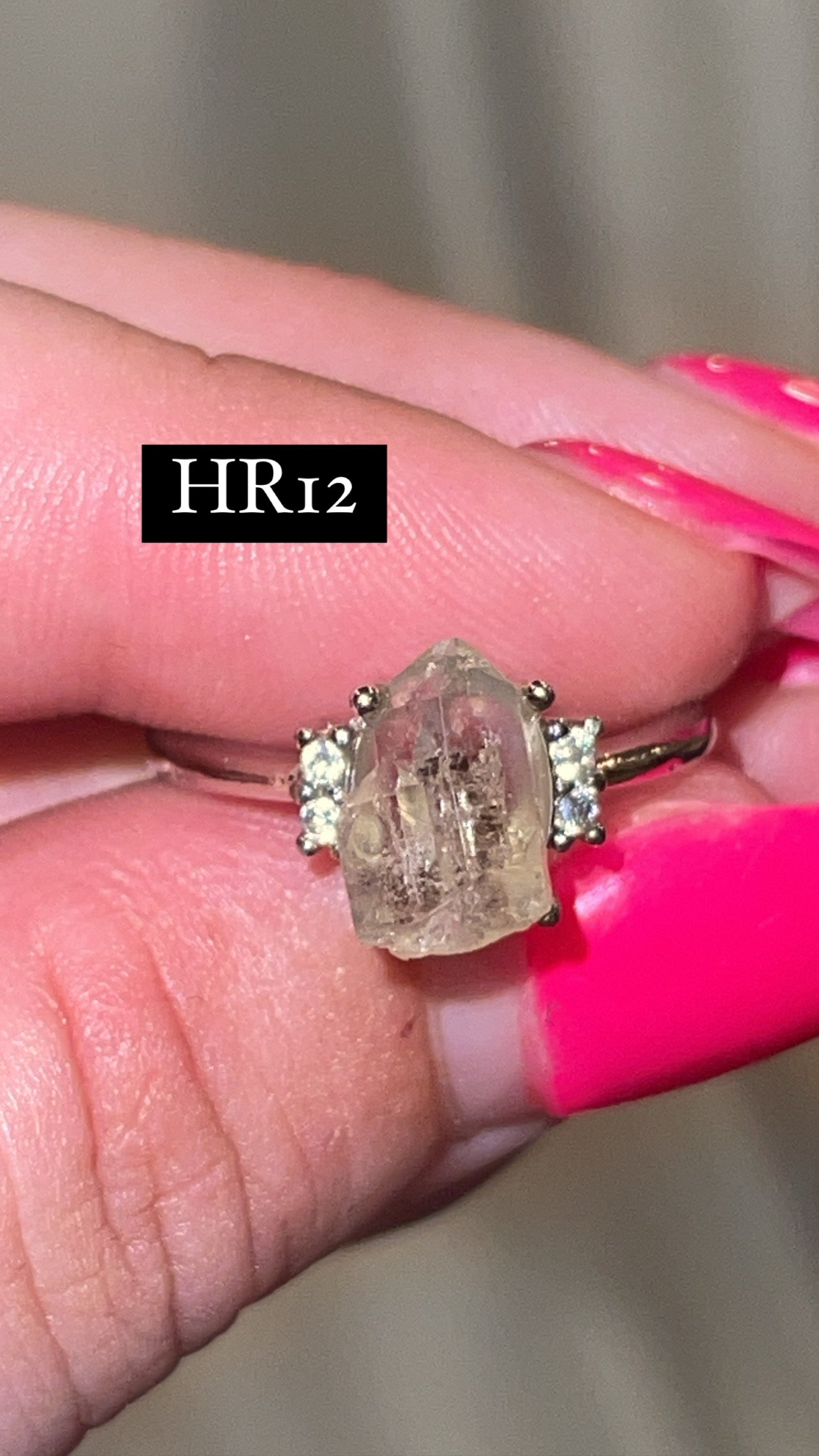 Herkimer Diamond Adjustable Ring (Choose Your Own)