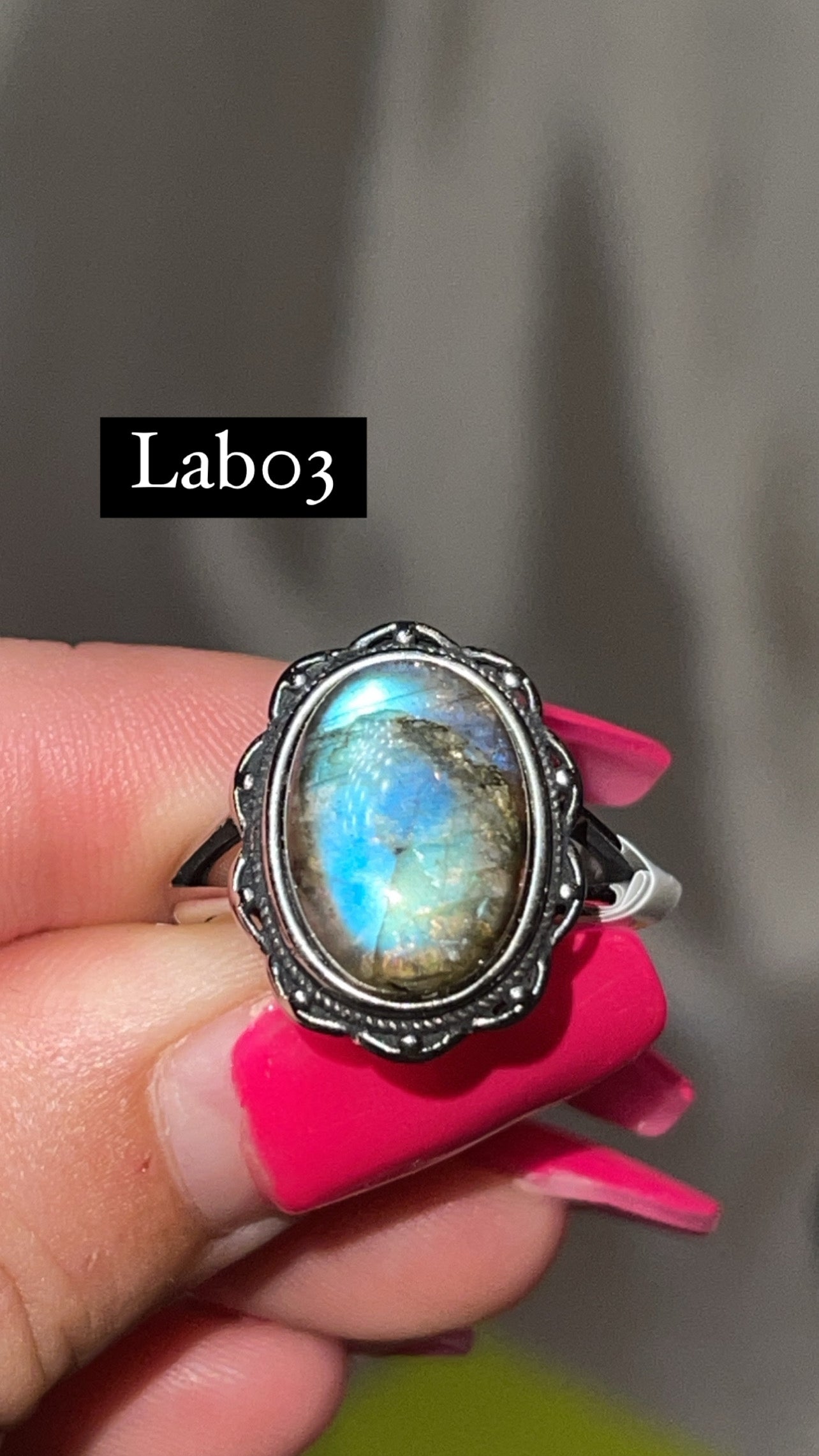 Labradorite 925 Sterling Silver Adjustable Ring (Choose Your Own)