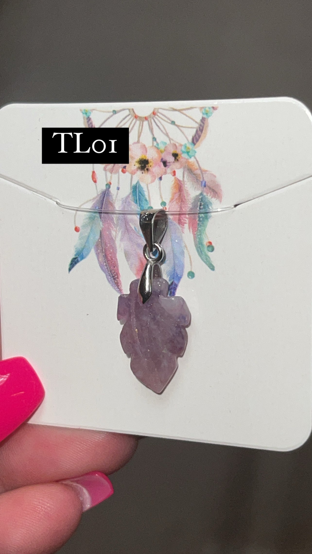 Tourmaline Leaf Pendant (Choose Your Own)