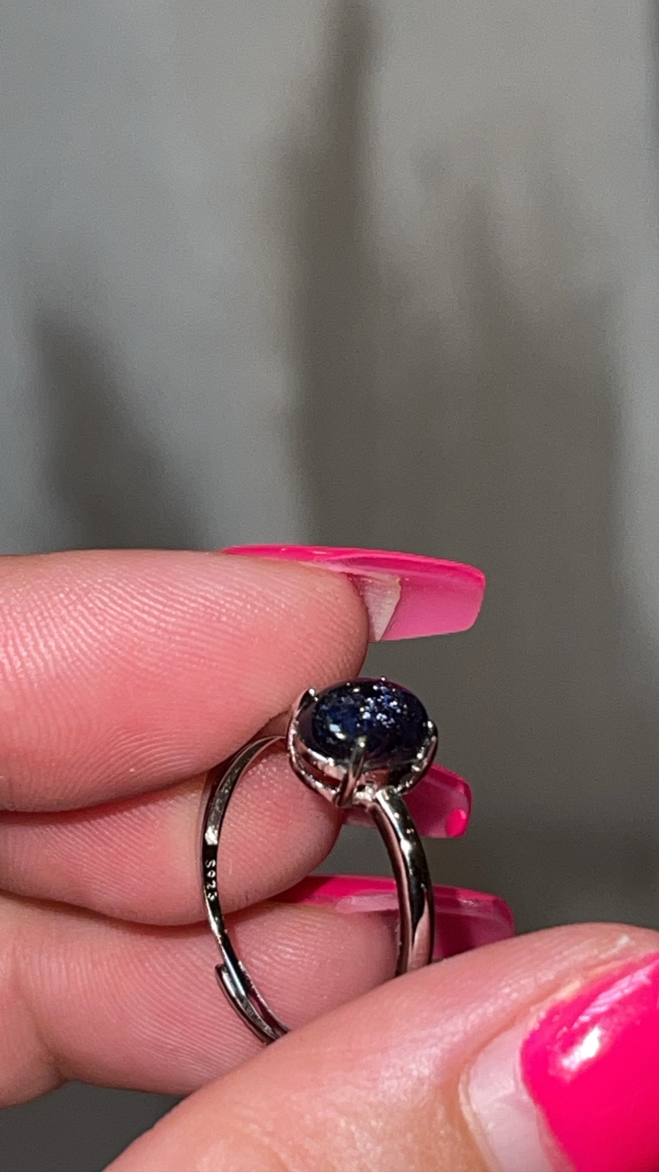 Iolite AAA 925 Sterling Silver Adjustable Ring