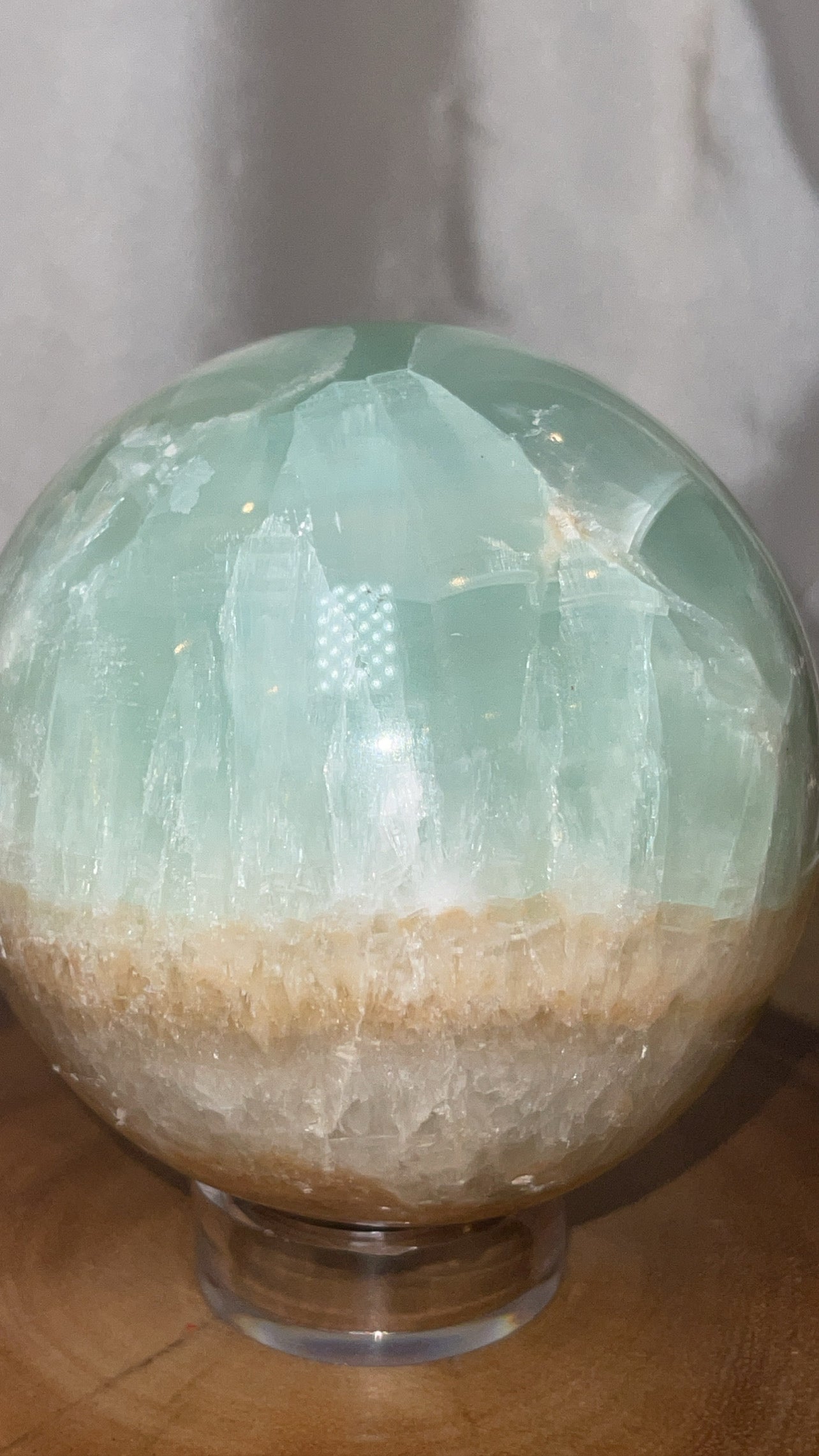 Blue Caribbean Calcite XL Sphere (97mm)