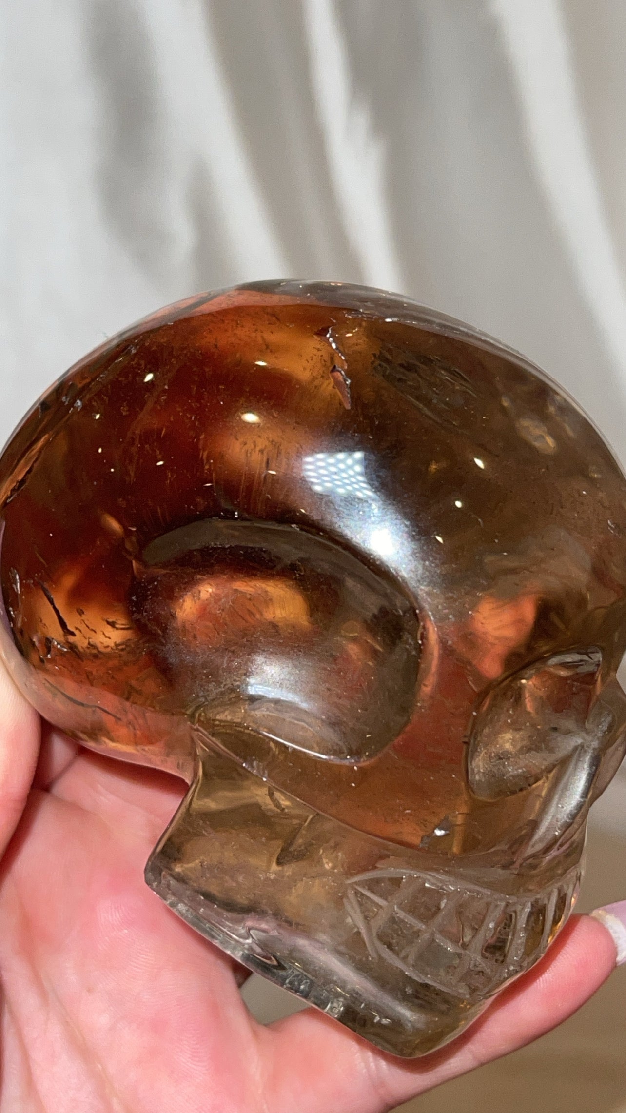 Smoky Quartz AAA Master Carved Large Skull
