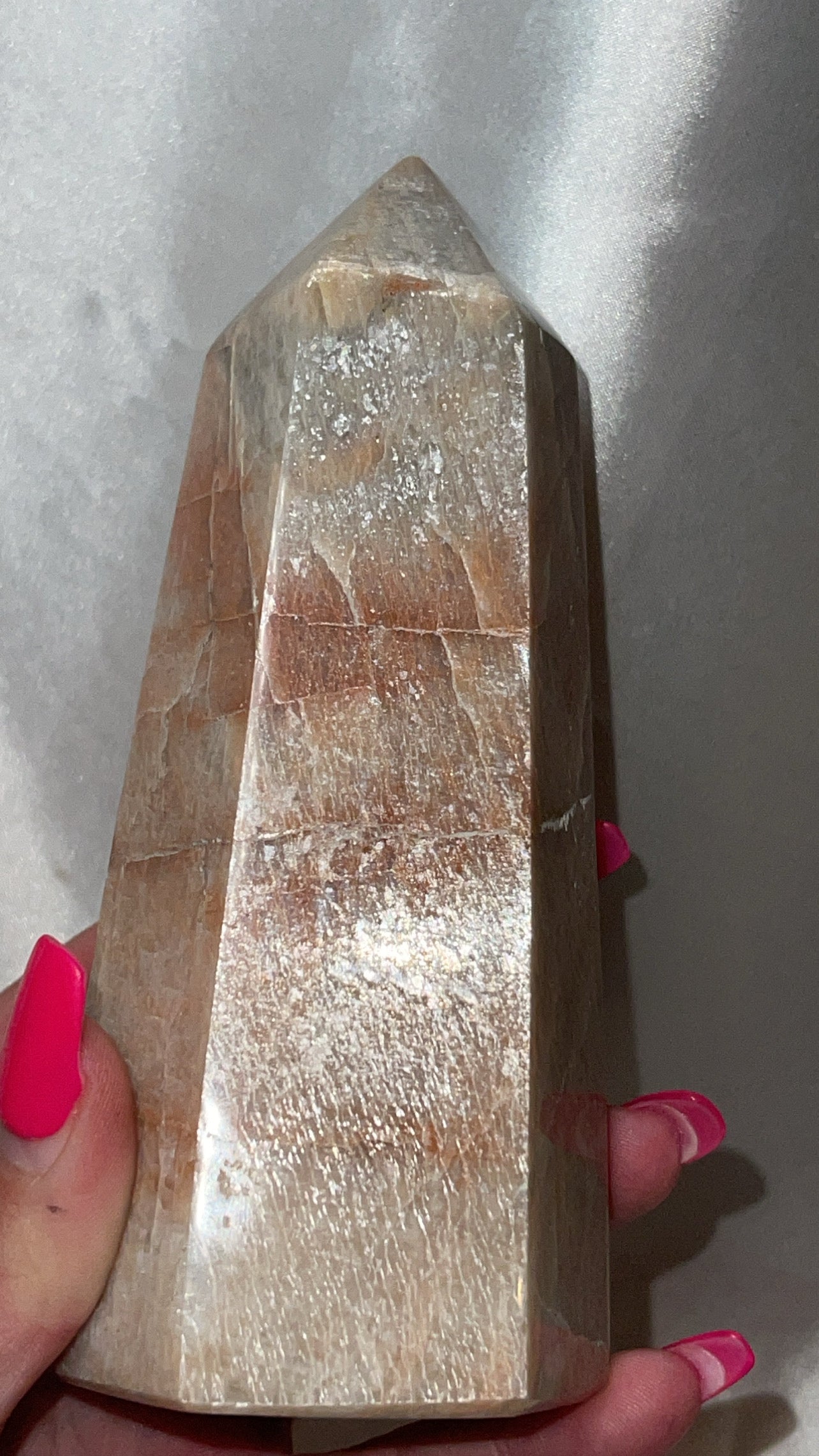 Peach Moonstone Large Tower