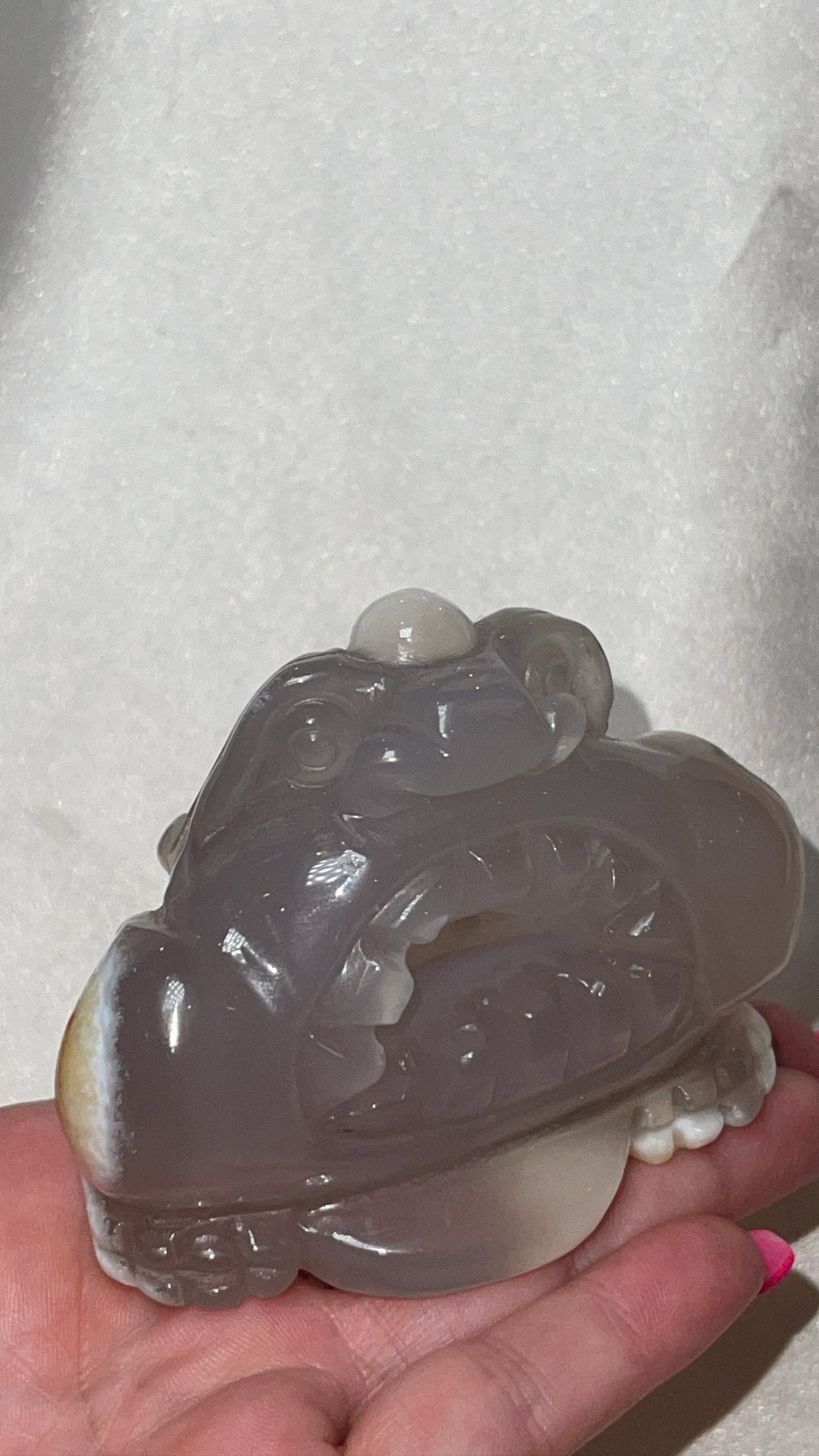 Druzy Agate Money Frog