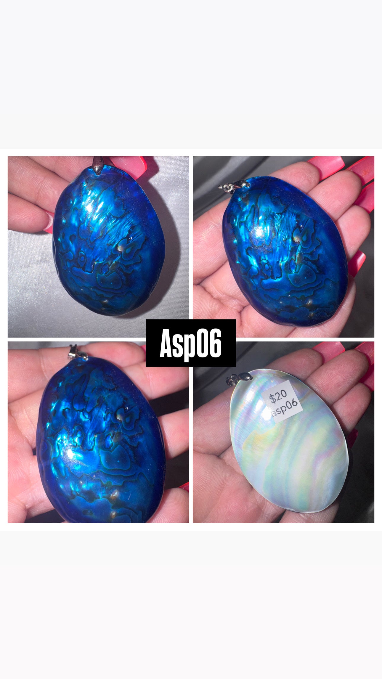 Abalone Shell Large 925 Pendant