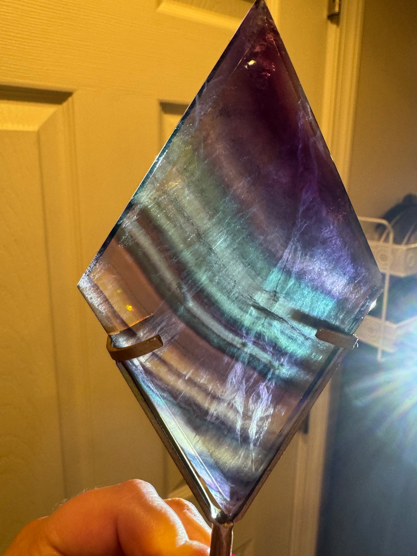 Fluorite Diamond on Stand AAA
