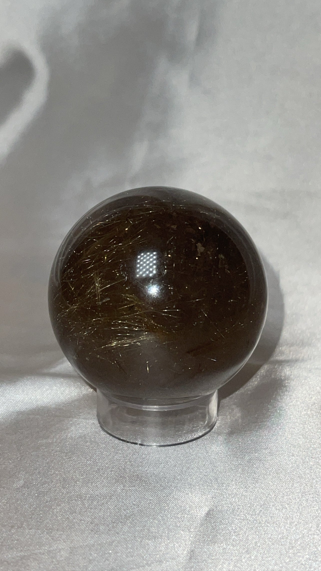 Smoky Gold Rutile Quartz Sphere (55mm)