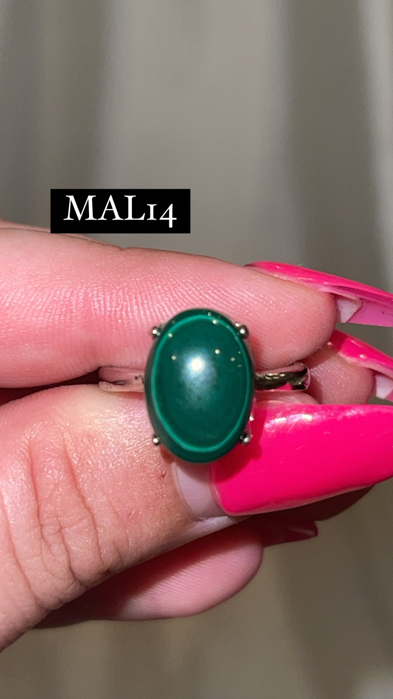 Malachite AAA Adjustable Ring (Choose Your Own)