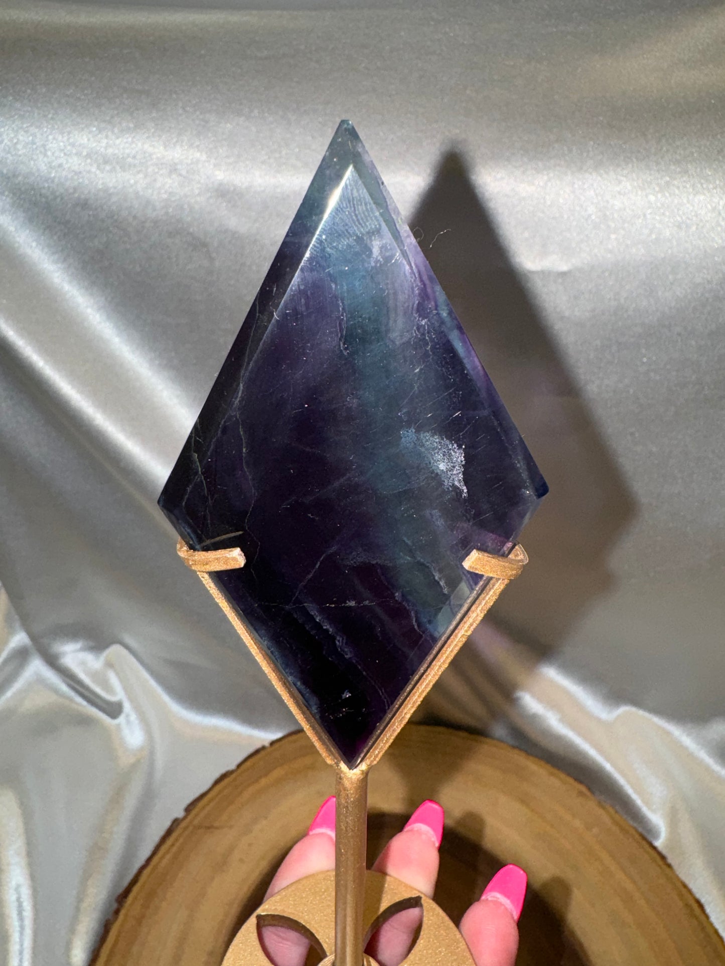 Fluorite Diamond on Stand AAA