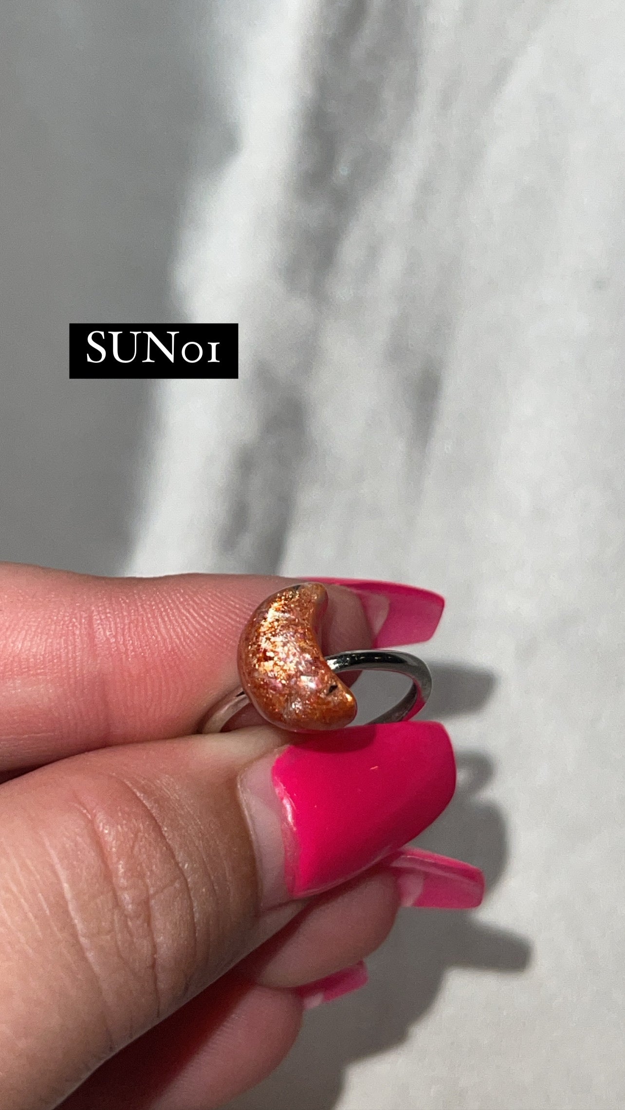 Sunstone AAA 925 Sterling Silver Adjustable Ring (Choose Your Own!)