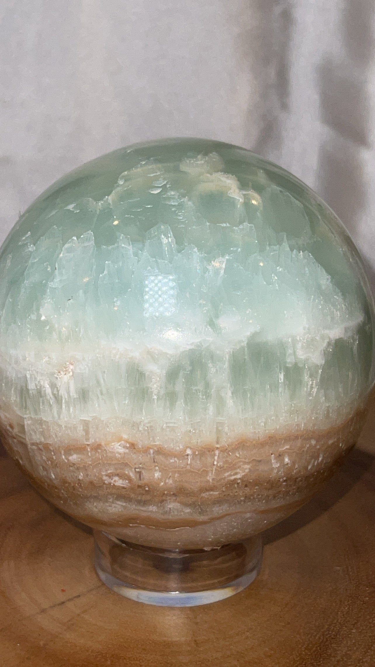Blue Caribbean Calcite XL Sphere (98mm)