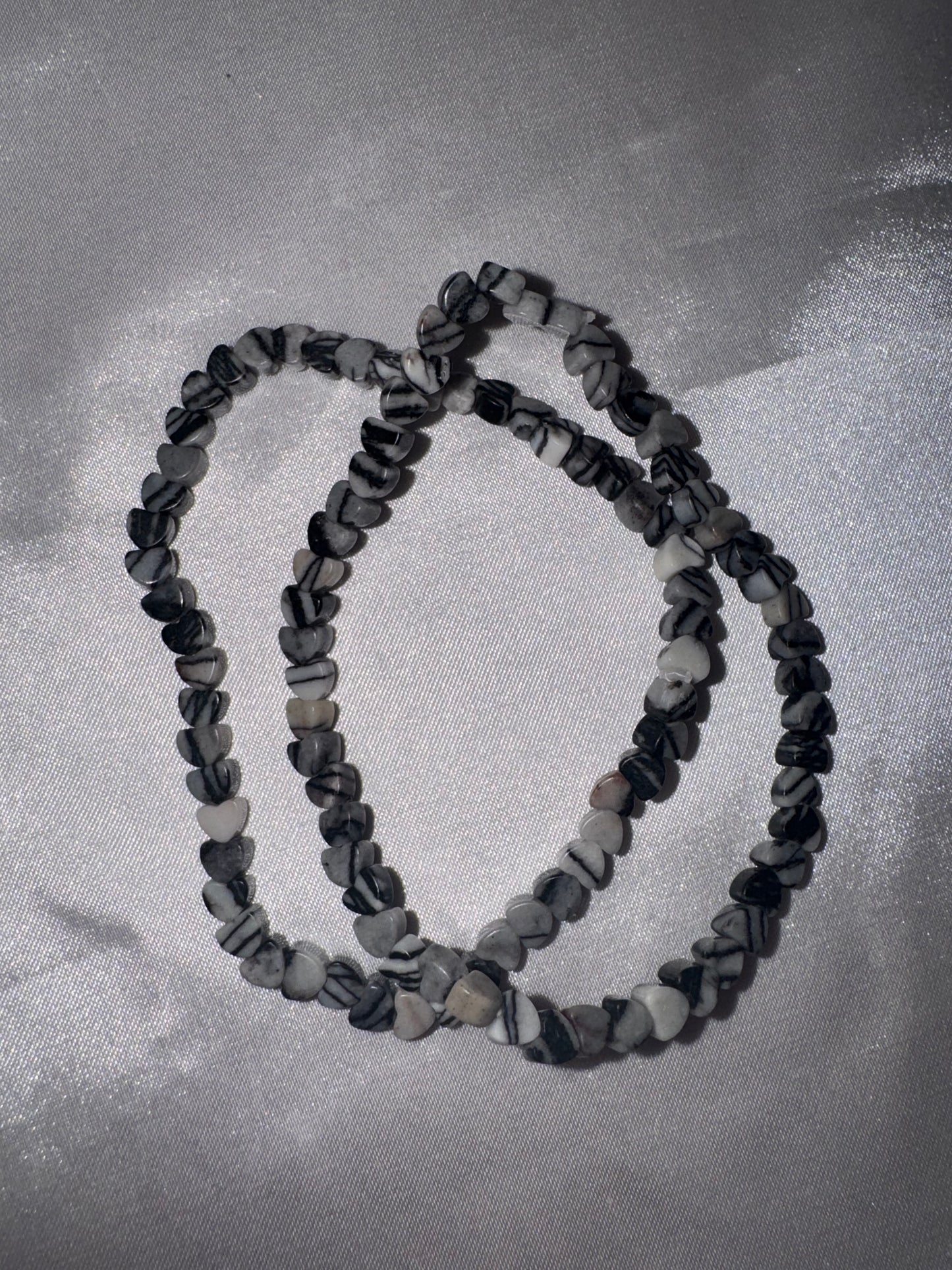 Spiderweb Jasper Heart Bracelet