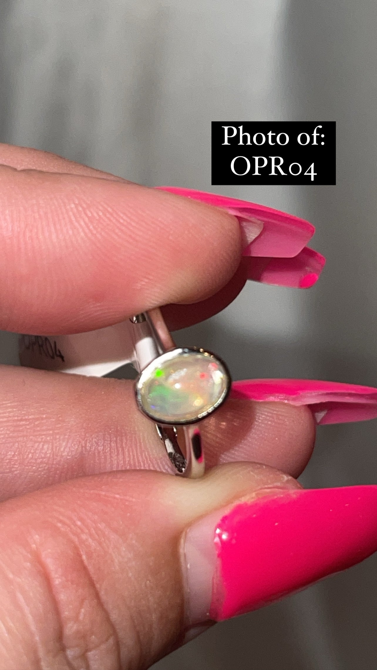 Ethiopian Welo Opal 925 Sterling Silver Adjustable Ring (Choose Your Own)