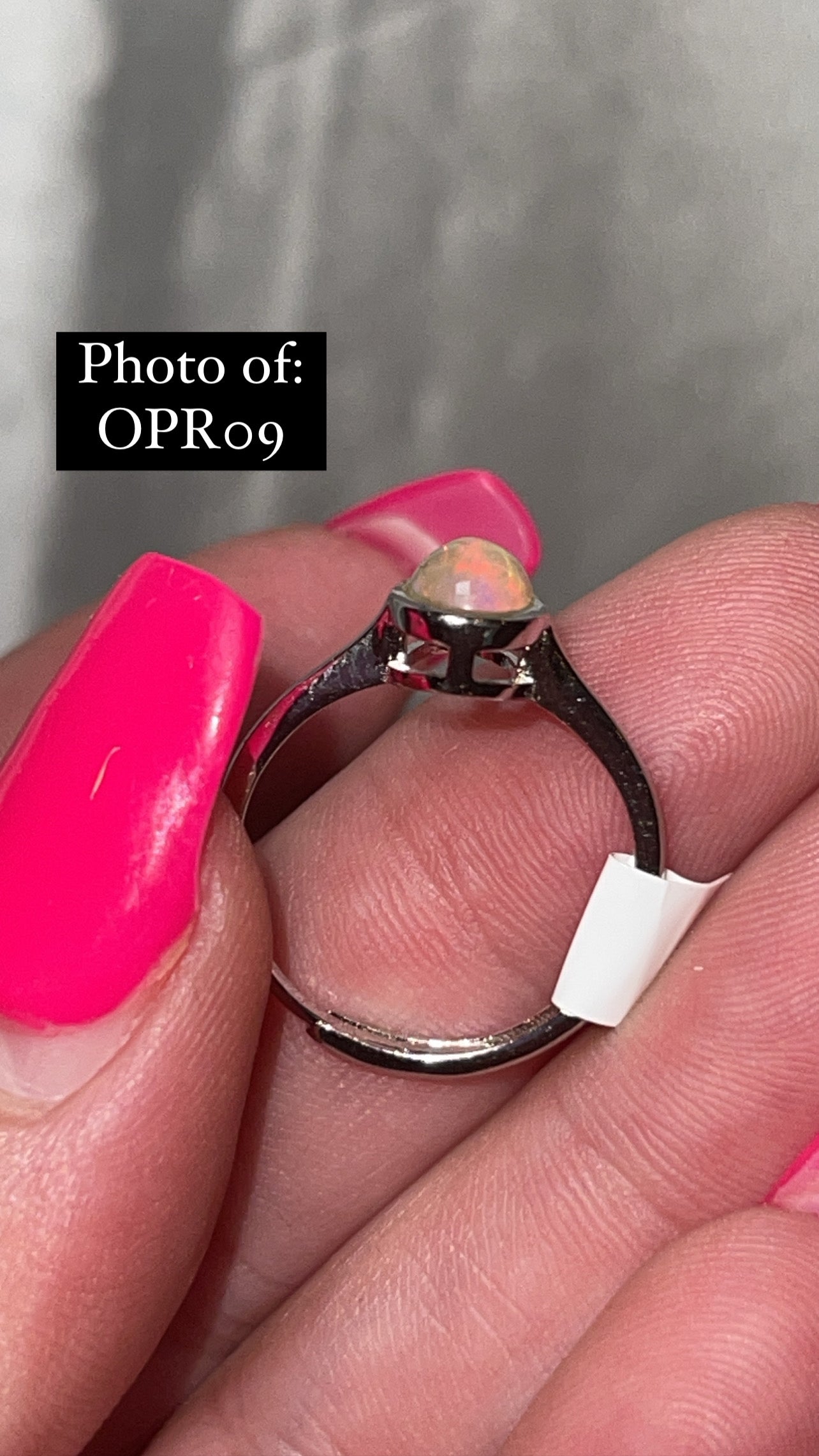 Ethiopian Welo Opal 925 Sterling Silver Adjustable Ring (Choose Your Own)