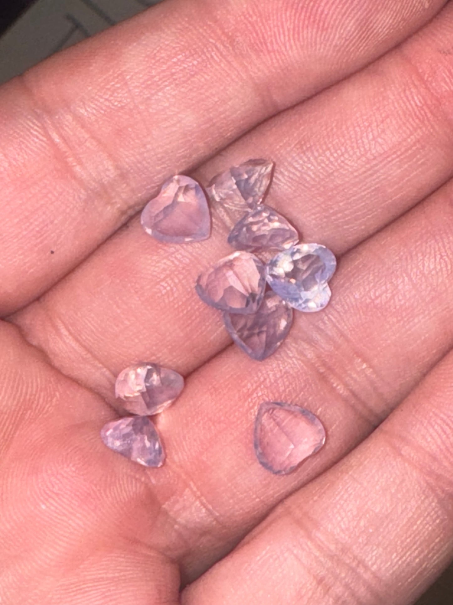 Lavender Moon Quartz AAA Faceted Heart