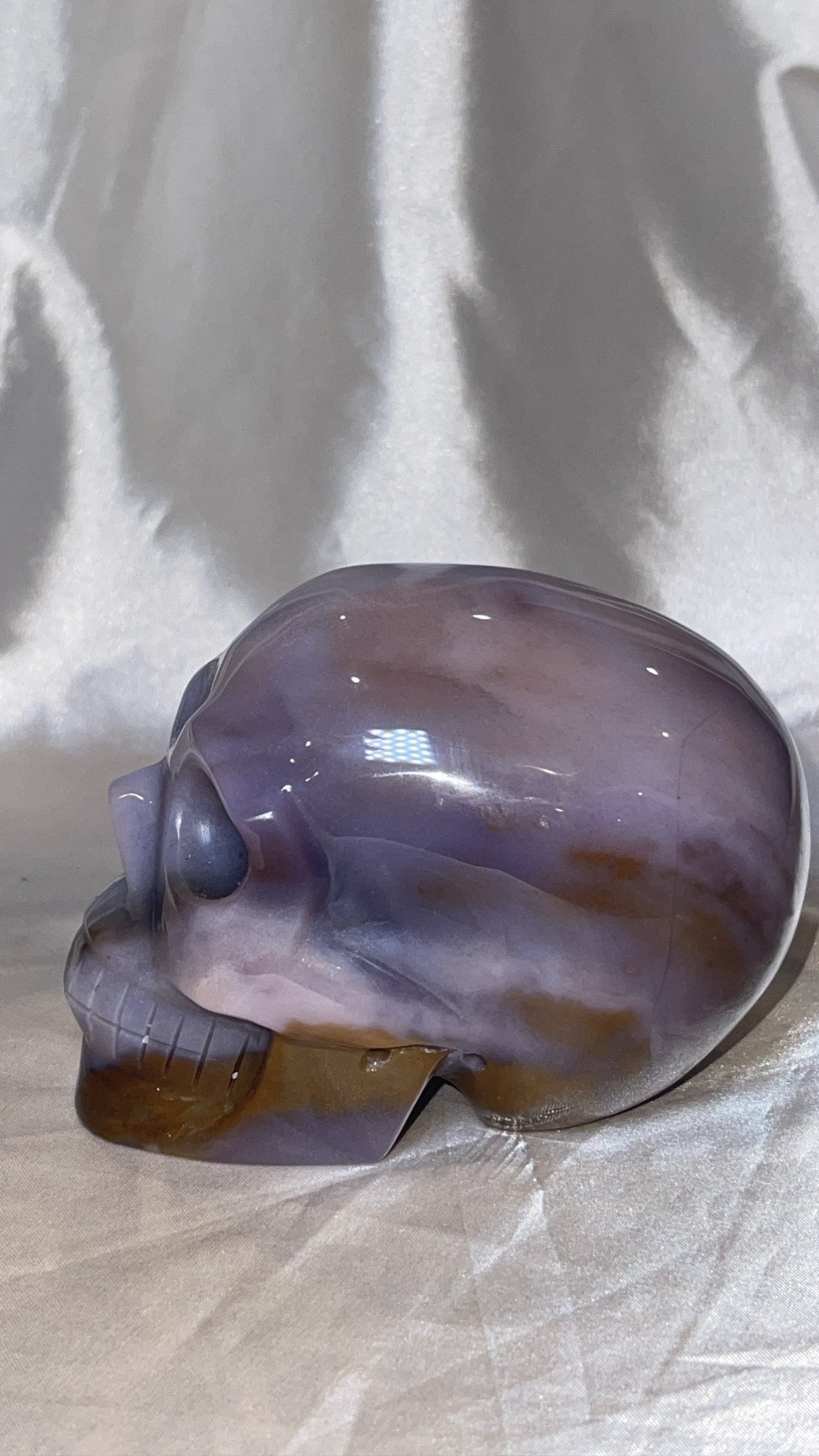 Purple Chalcedony AAA XL Skull