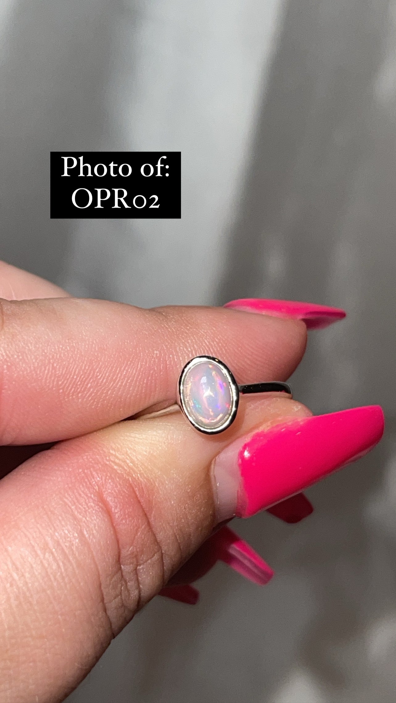Ethiopian Welo Opal 925 Sterling Silver Adjustable Ring (Choose Your Own)