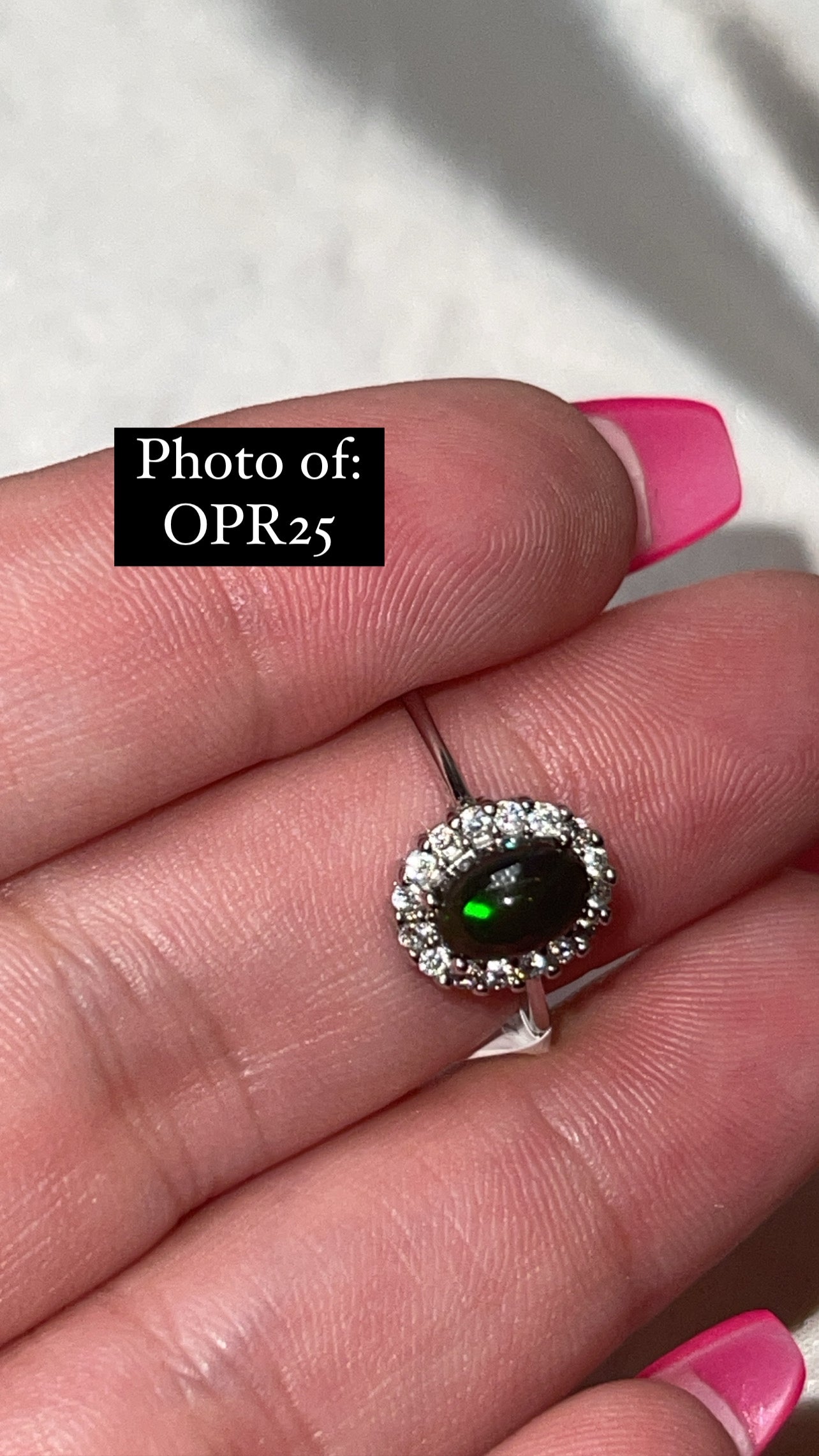 Ethiopian Welo Opal 925 Sterling Silver Adjustable Ring (Choose Your Own)