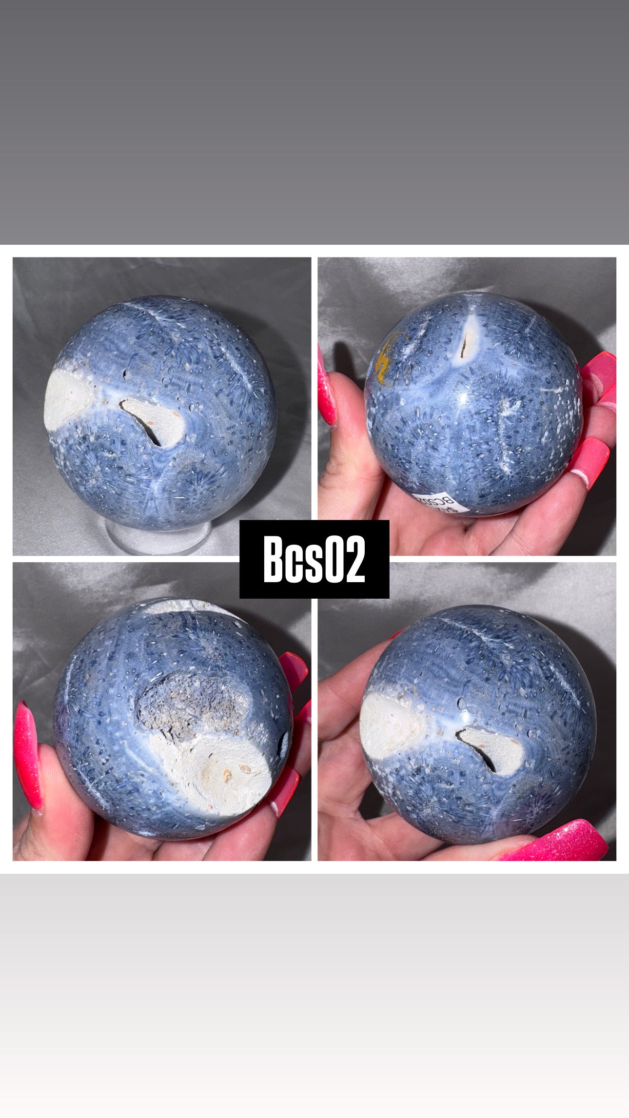 Blue Coral Large Sphere