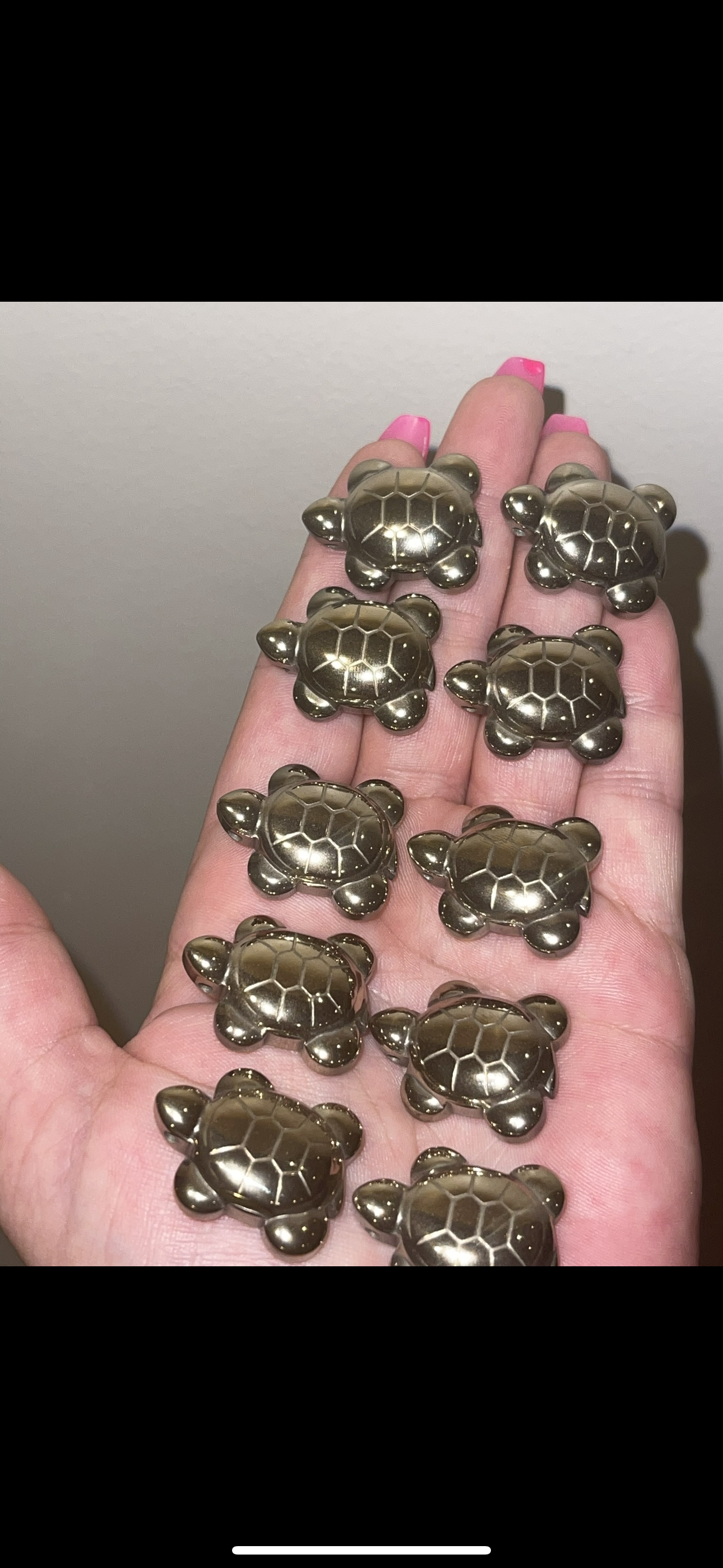 Pyrite Drilled Turtle