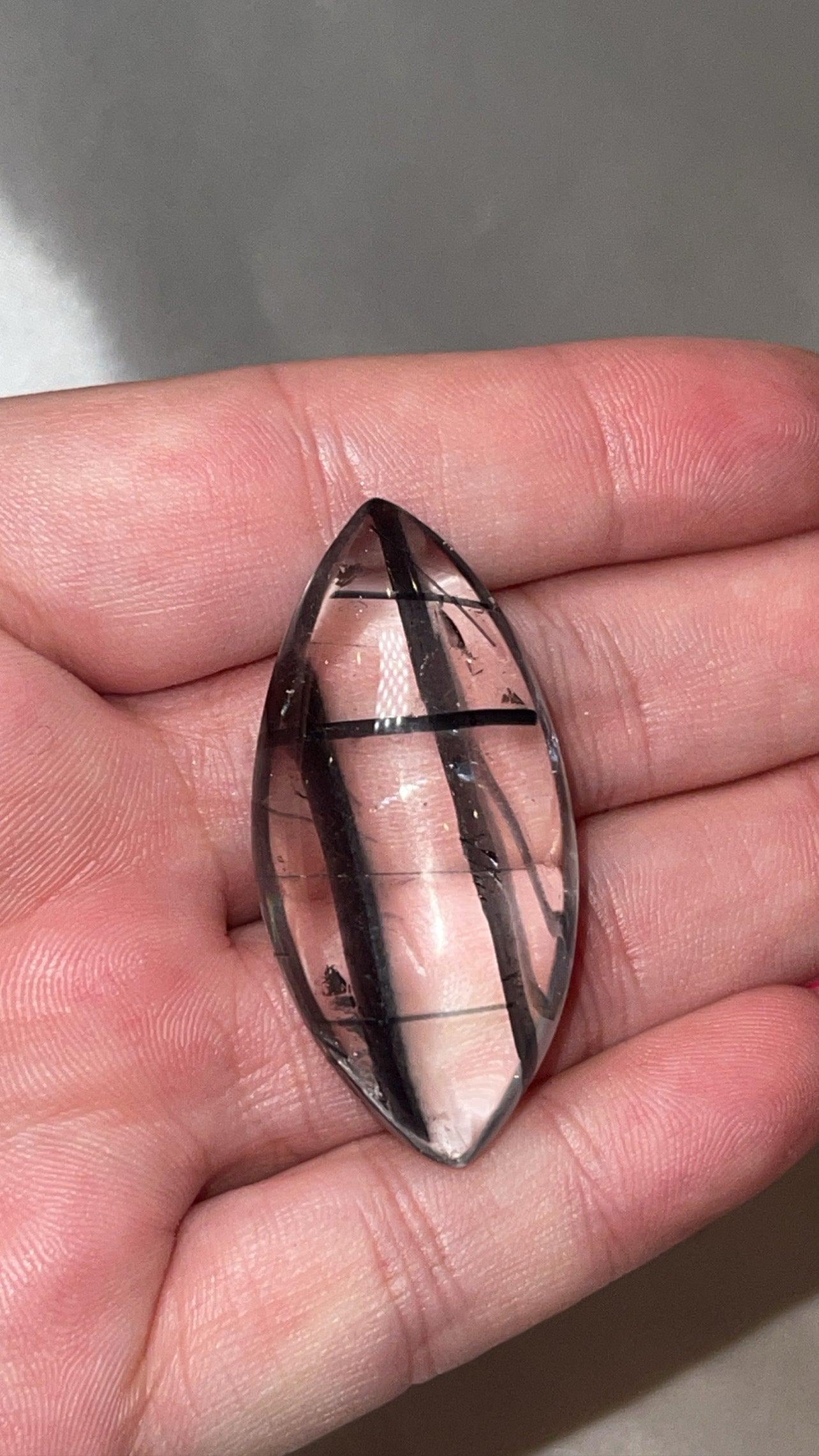 Super RARE Blue Tourmaline in Quartz Polished