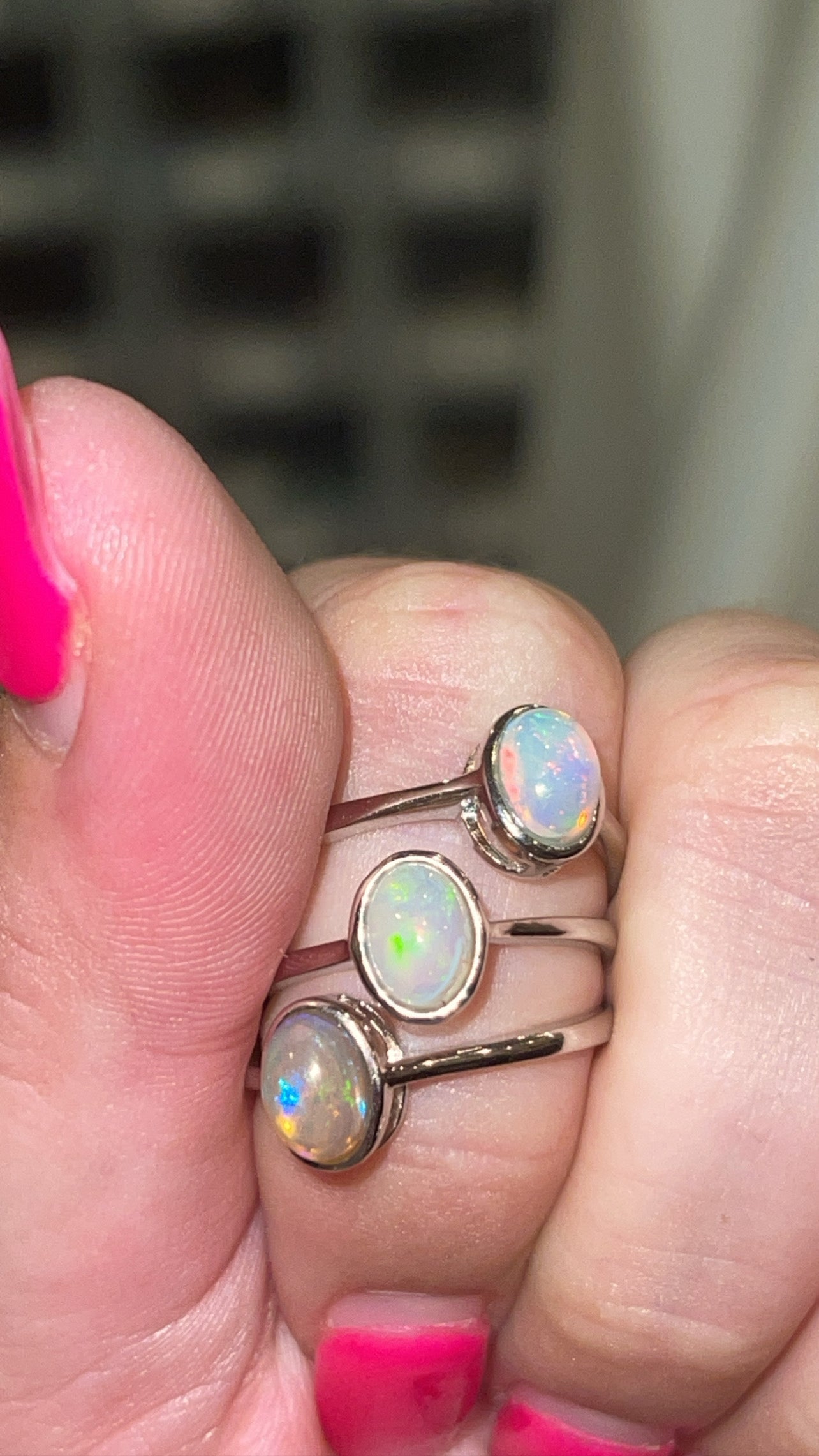 Ethiopian Welo Opal 925 Sterling Silver Adjustable Ring (Choose Your Own)