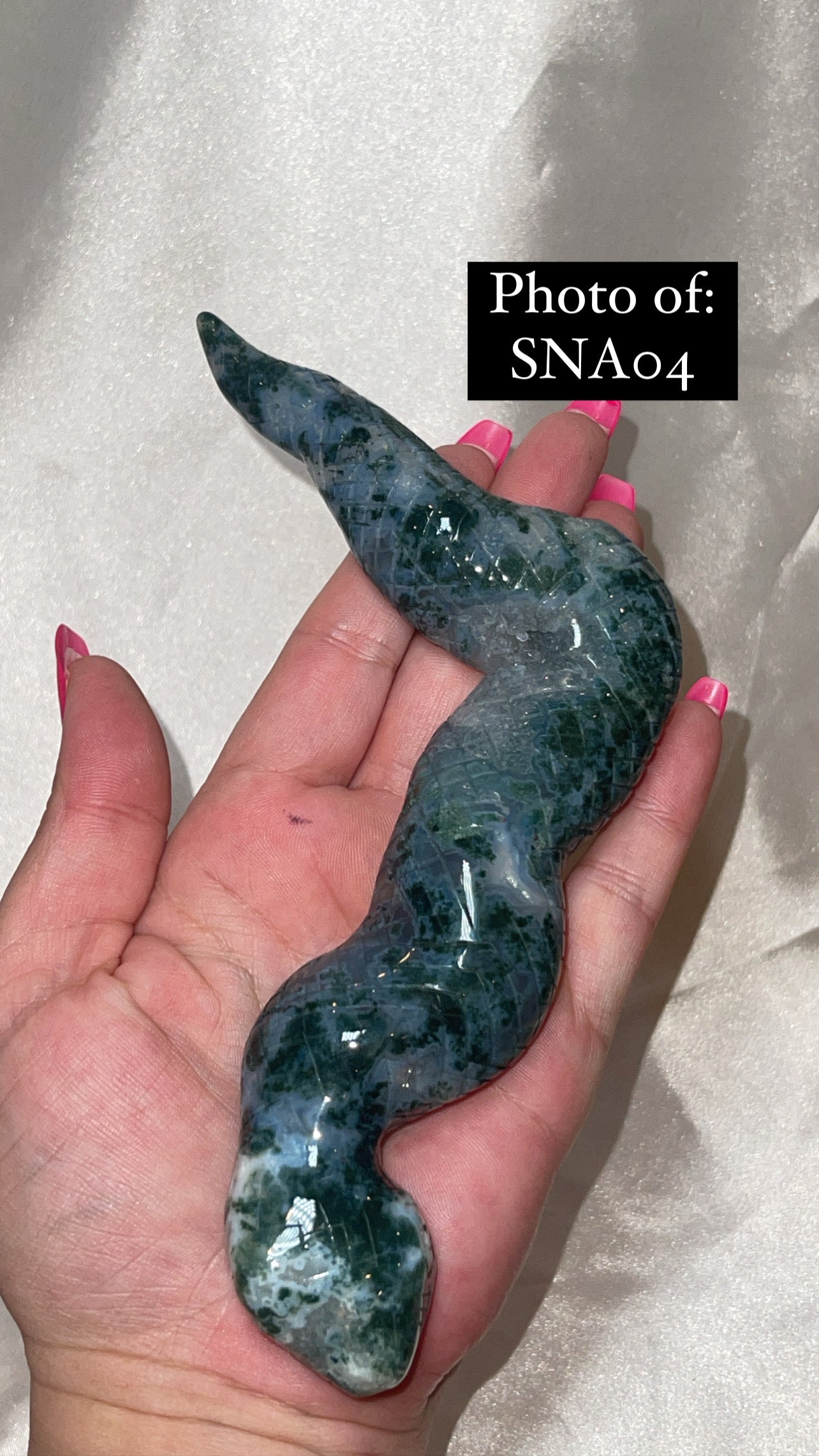 Moss Agate Large Snake