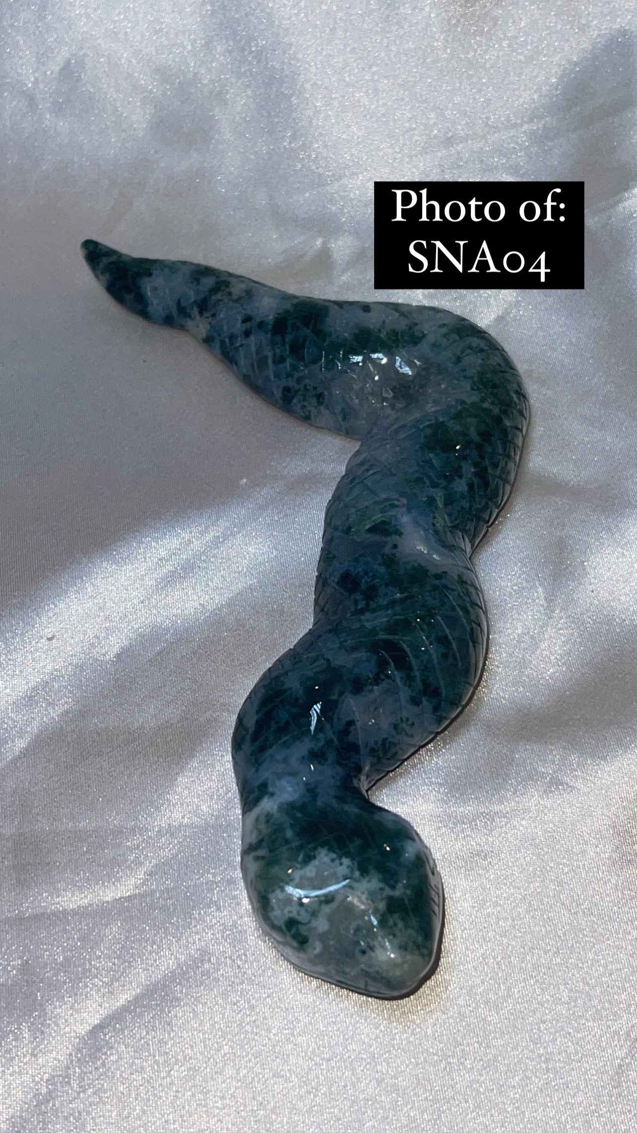 Moss Agate Large Snake