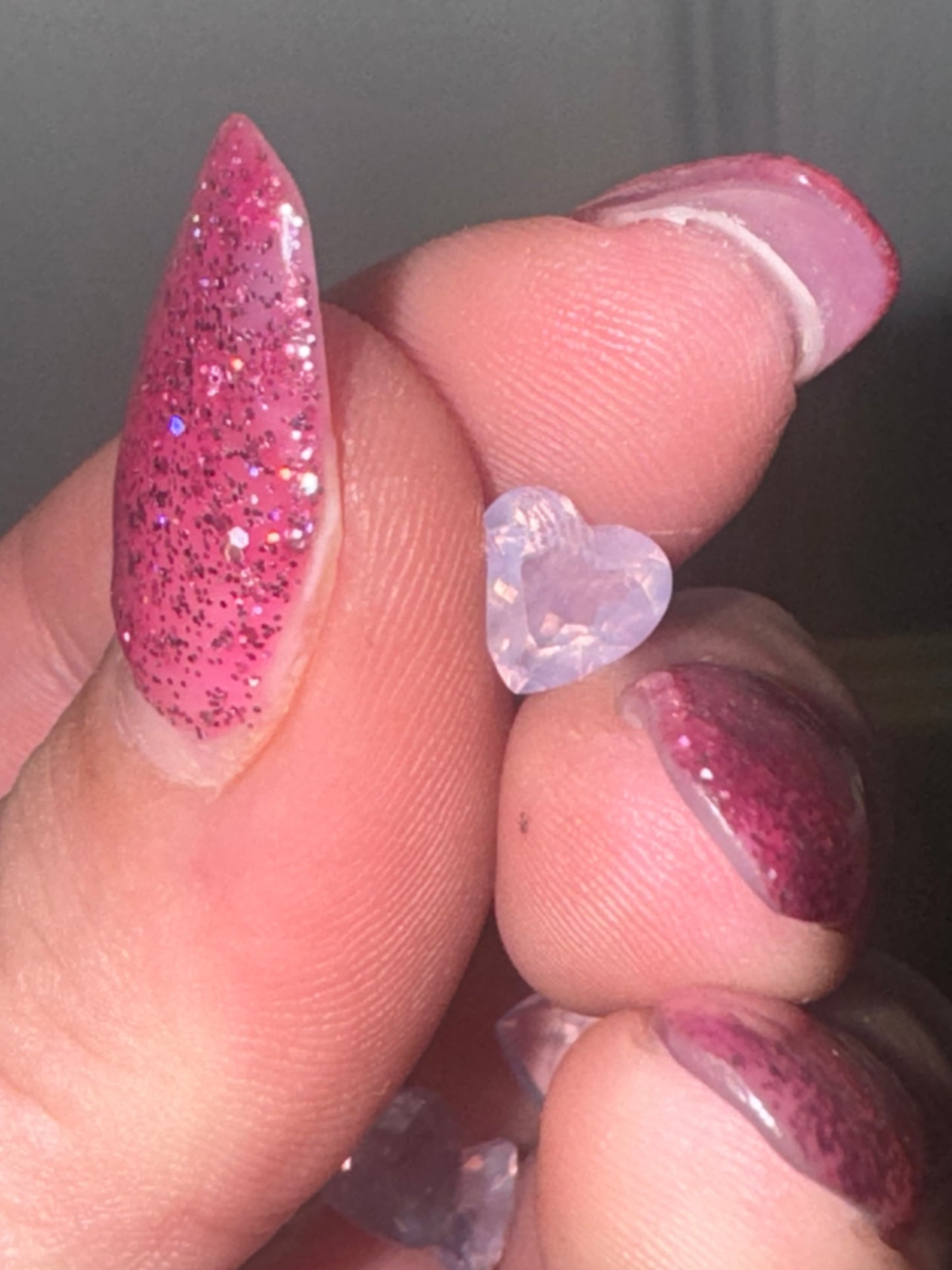 Lavender Moon Quartz AAA Faceted Heart