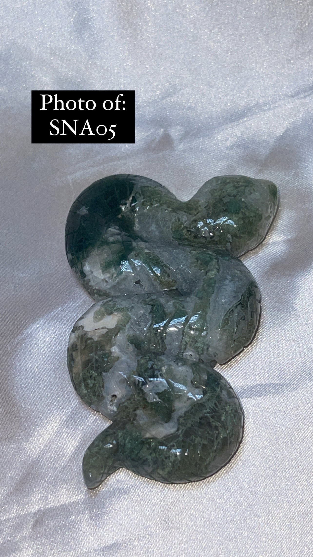 Moss Agate Large Snake