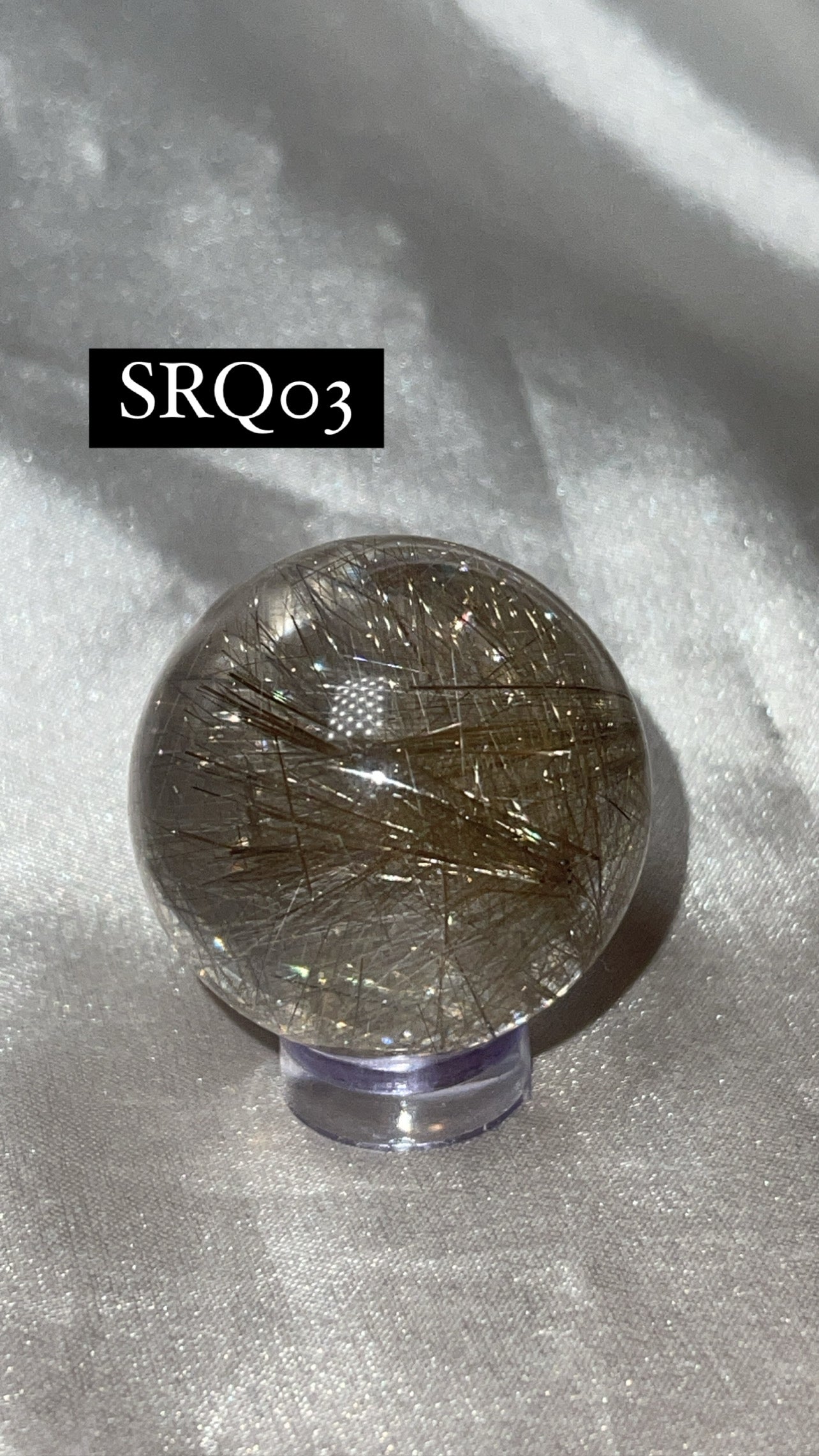 Silver Rutile Quartz AAA Sphere