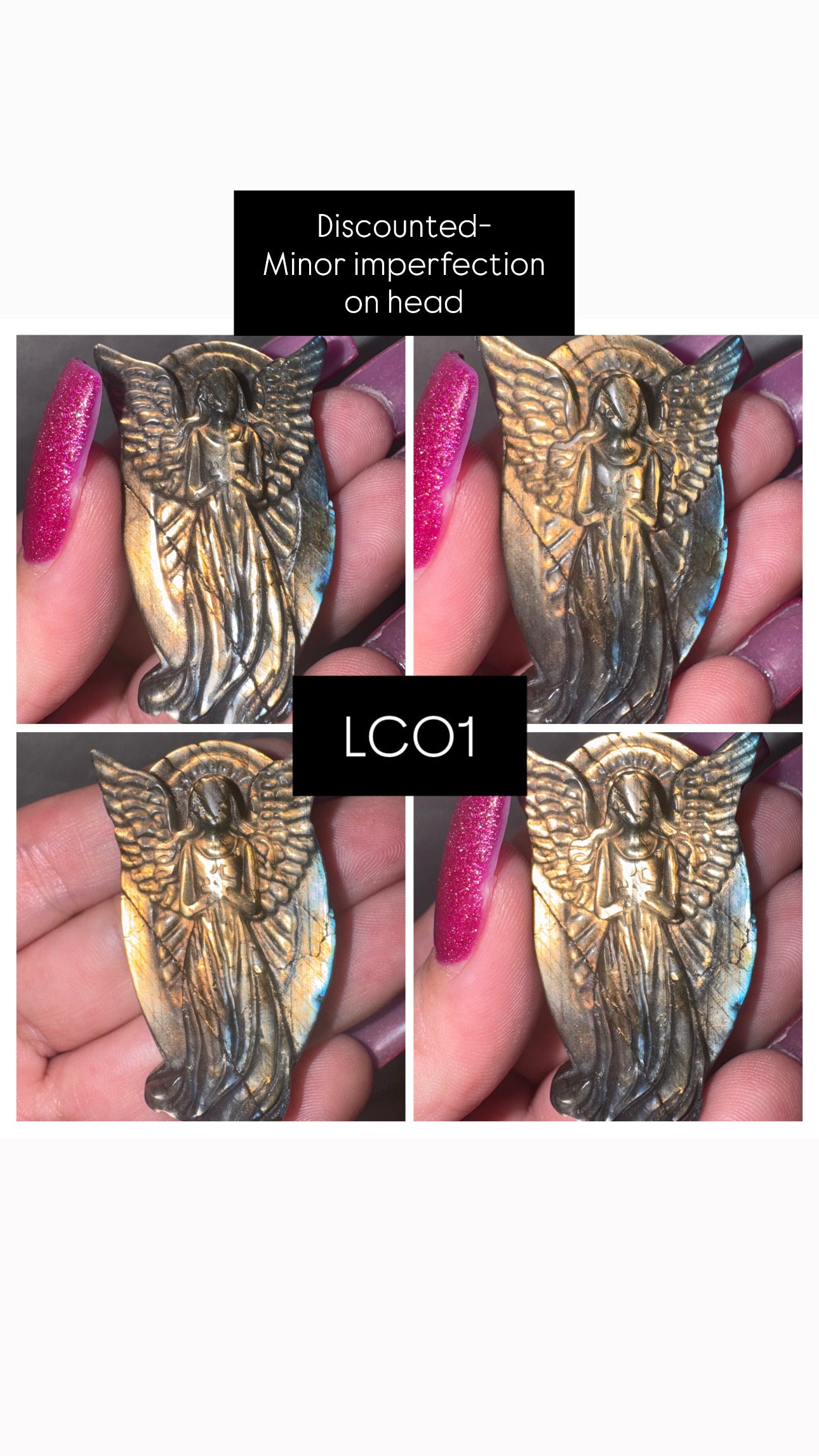 Labradorite Angel Carving