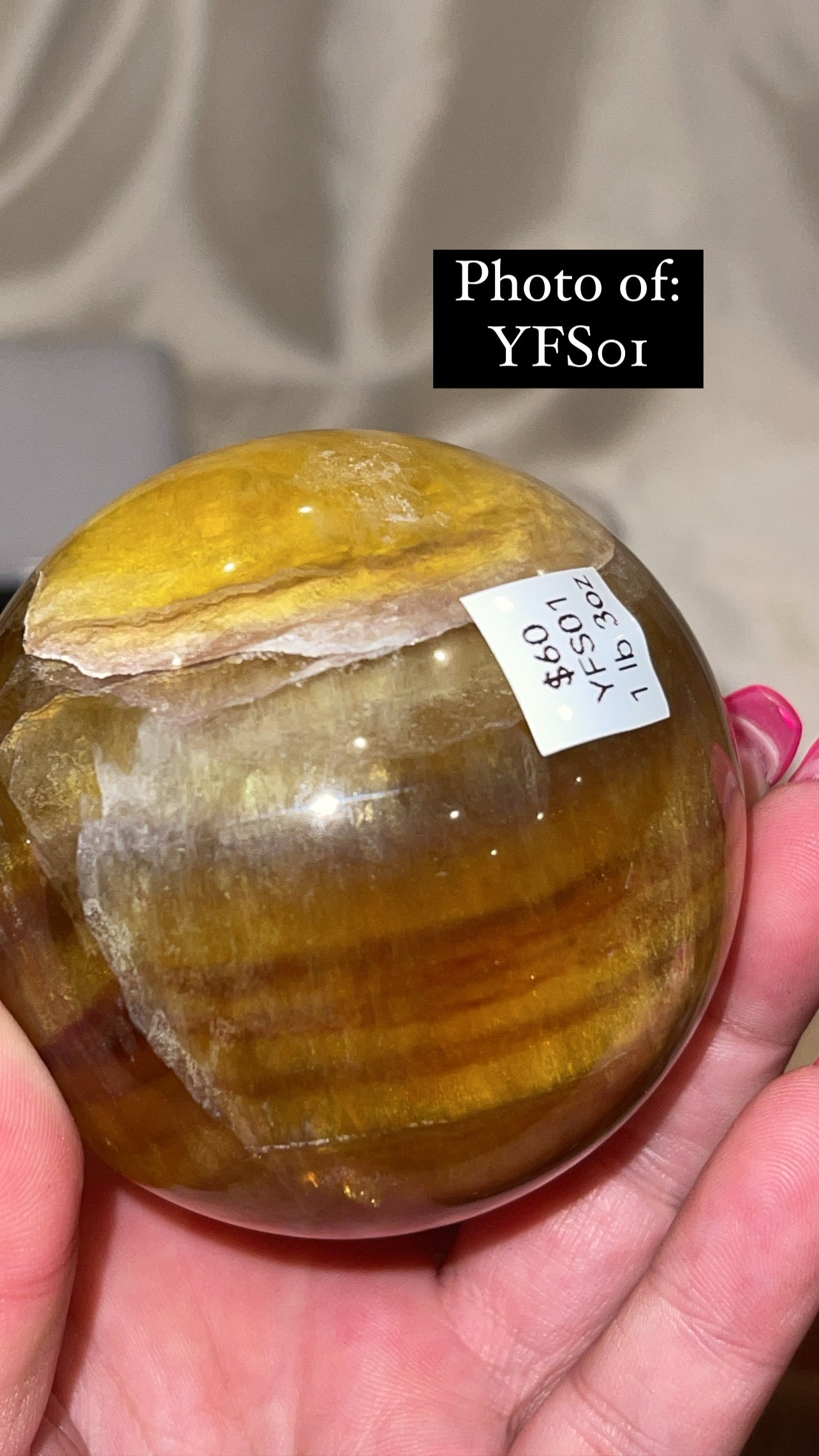 Bumblebee Fluorite Large Sphere