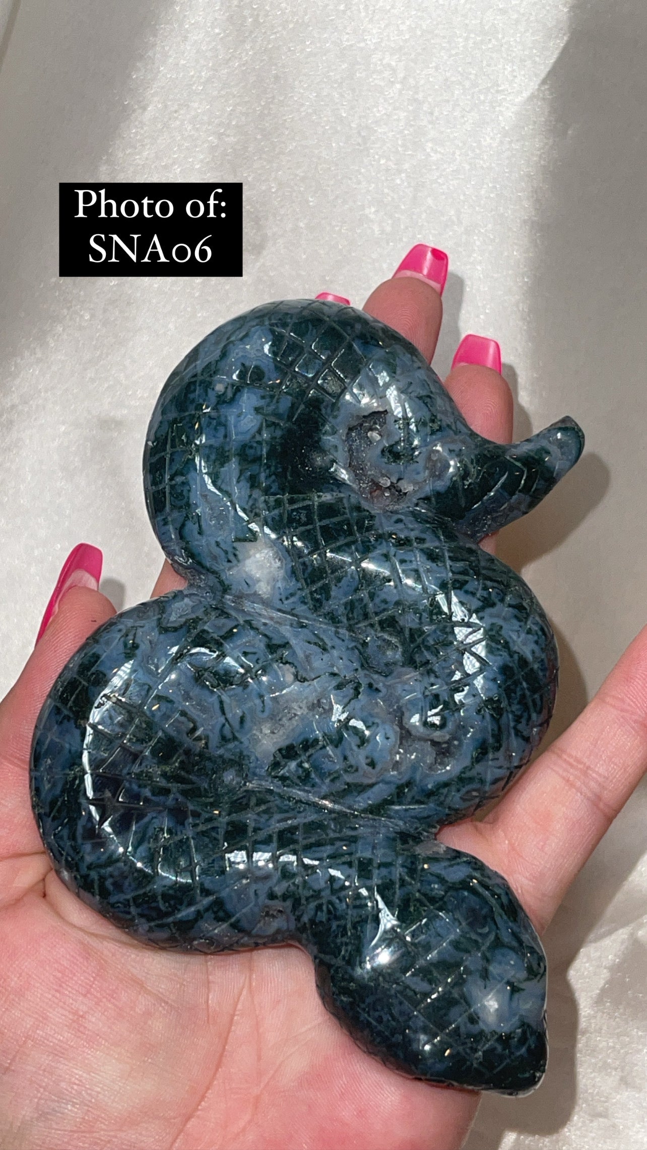 Moss Agate Large Snake