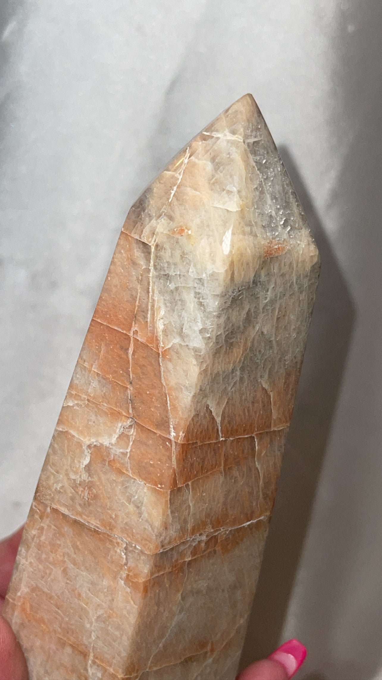 Peach Moonstone Large Tower