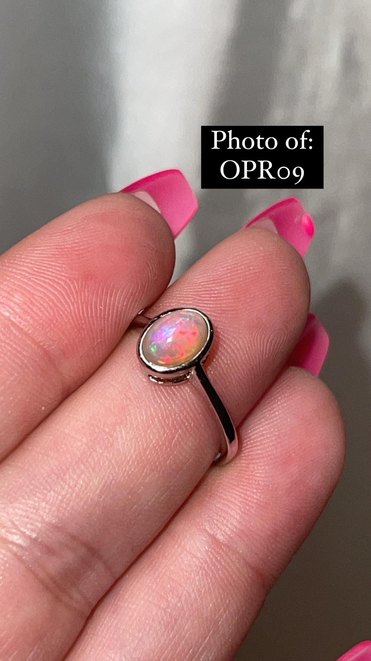 Ethiopian Welo Opal 925 Sterling Silver Adjustable Ring (Choose Your Own)