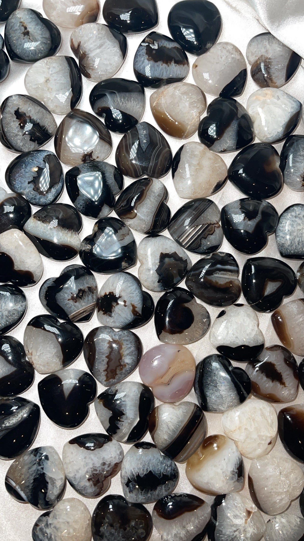 Black Agate Heart