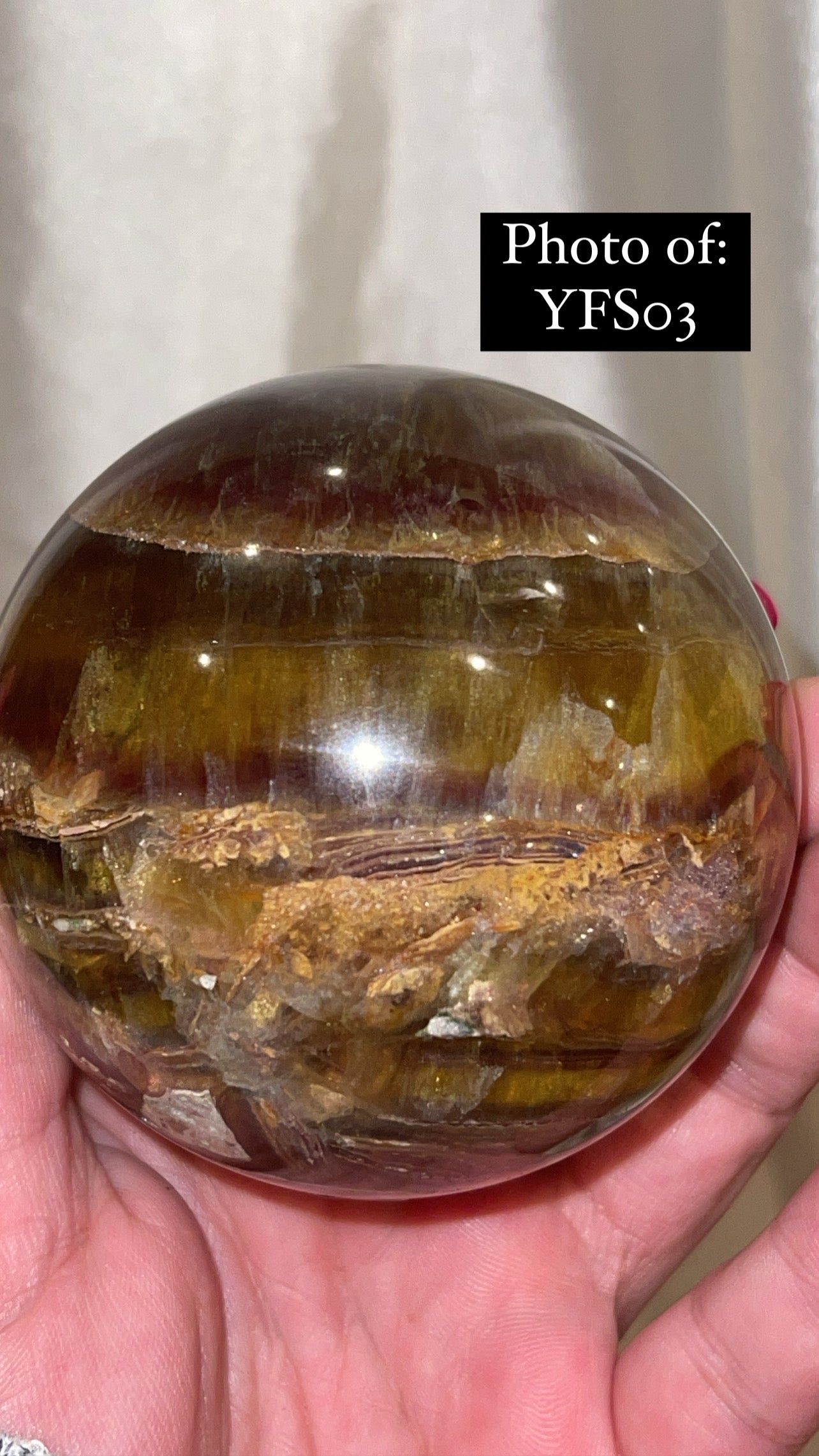 Bumblebee Fluorite Large Sphere