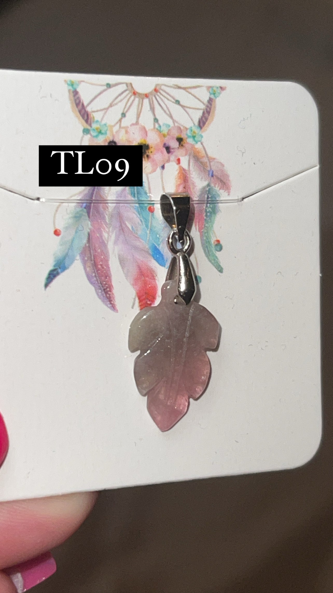 Tourmaline Leaf Pendant (Choose Your Own)